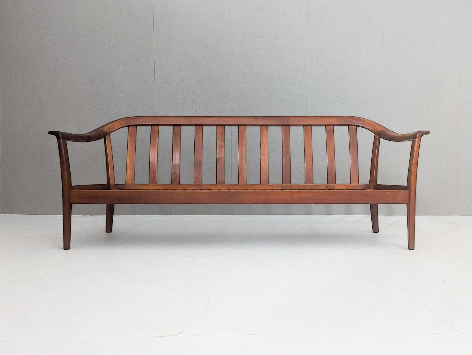 Wilhelm Knoll Mid Century Cherry Wood Sofa, Germany, 1960s photo Furniture