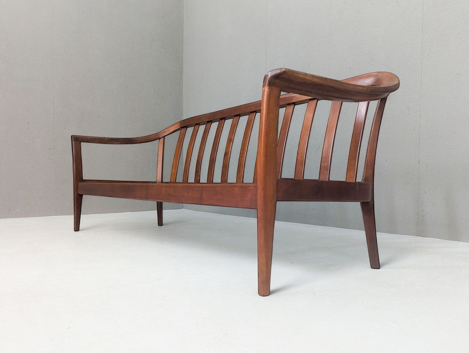 Wilhelm Knoll Mid Century Cherry Wood Sofa, Germany, 1960s photo 990.0