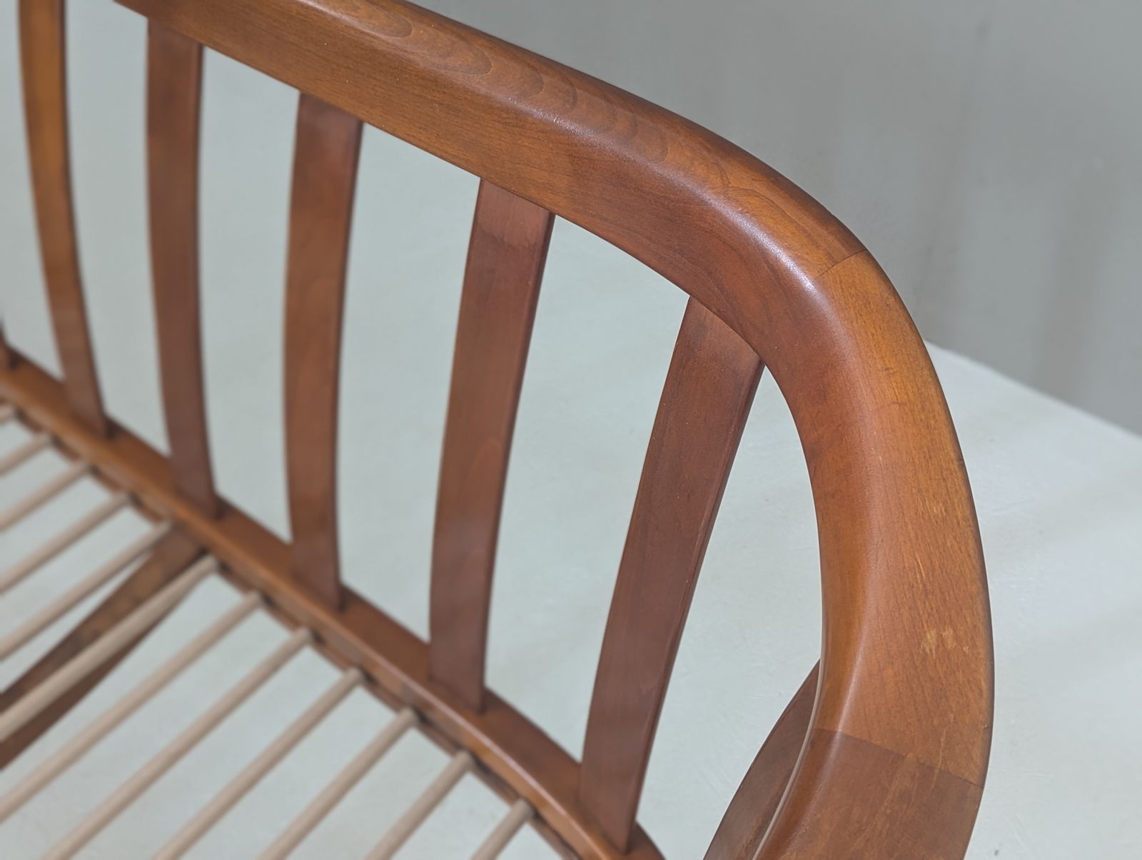 Wilhelm Knoll Mid Century Cherry Wood Sofa, Germany, 1960s photo vinterior