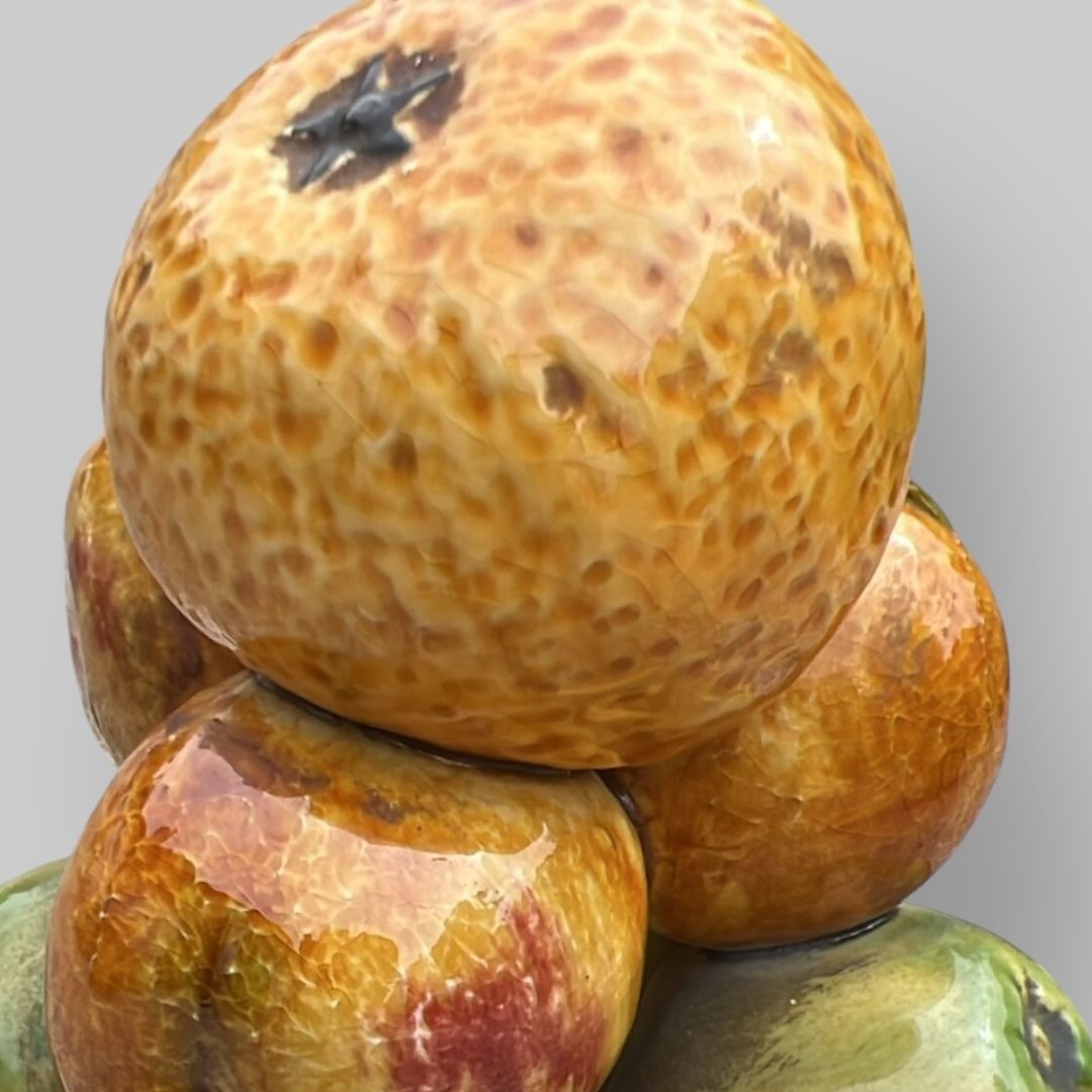 A Portuguese Majolica Ceramic Fruit Stack photo vinterior