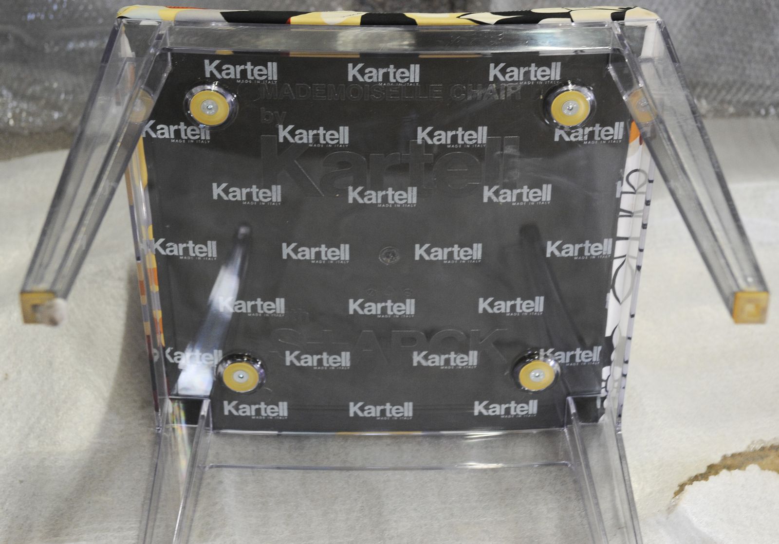 Kartell Mademoiselle "A La Mode" Missoni Sketches Lucite Chairs Philippe Starck Price Per Chair Two Chairs In Stock photo Furniture