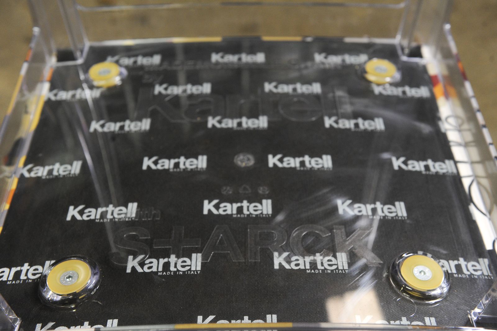 Kartell Mademoiselle "A La Mode" Missoni Sketches Lucite Chairs Philippe Starck Price Per Chair Two Chairs In Stock photo 975.0