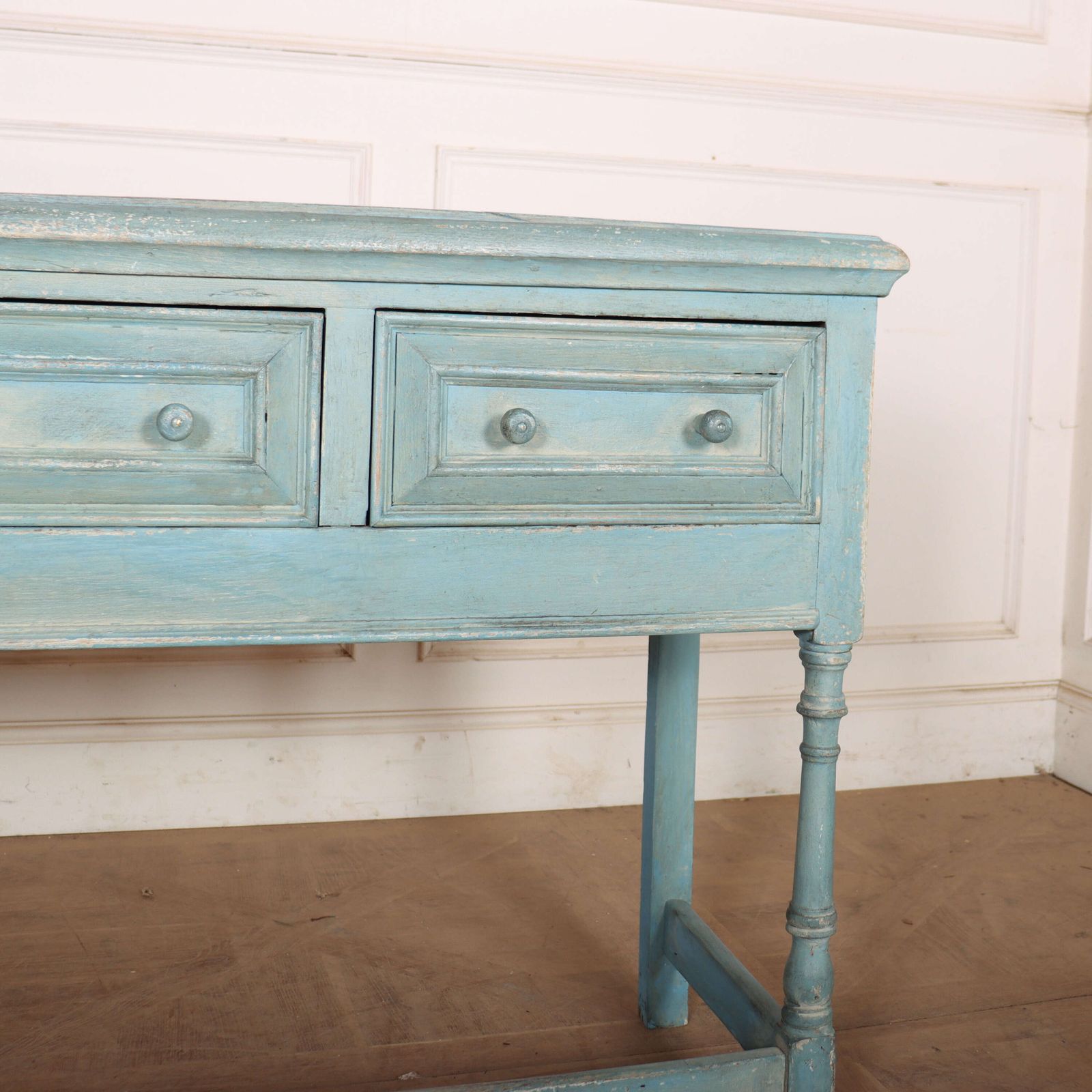 English Three Drawer Dresser Base photo for sale