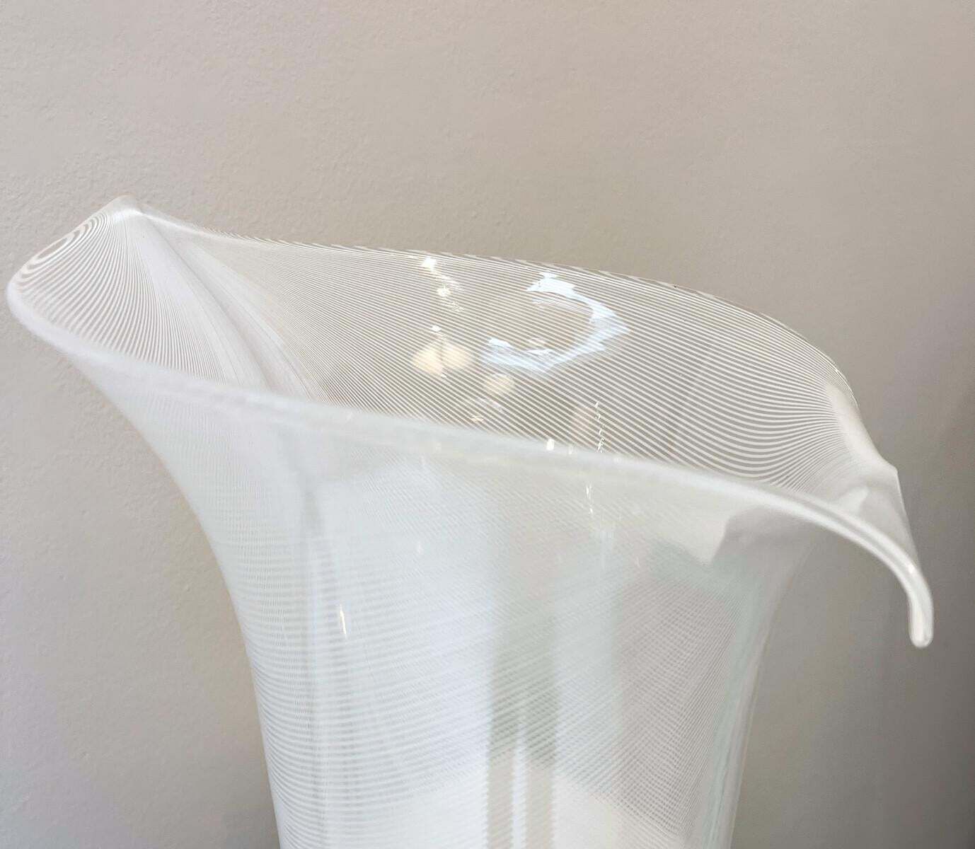 Murano Glass Vase By Tyra Lundgren For Venini, Italy, 1986 photo for sale