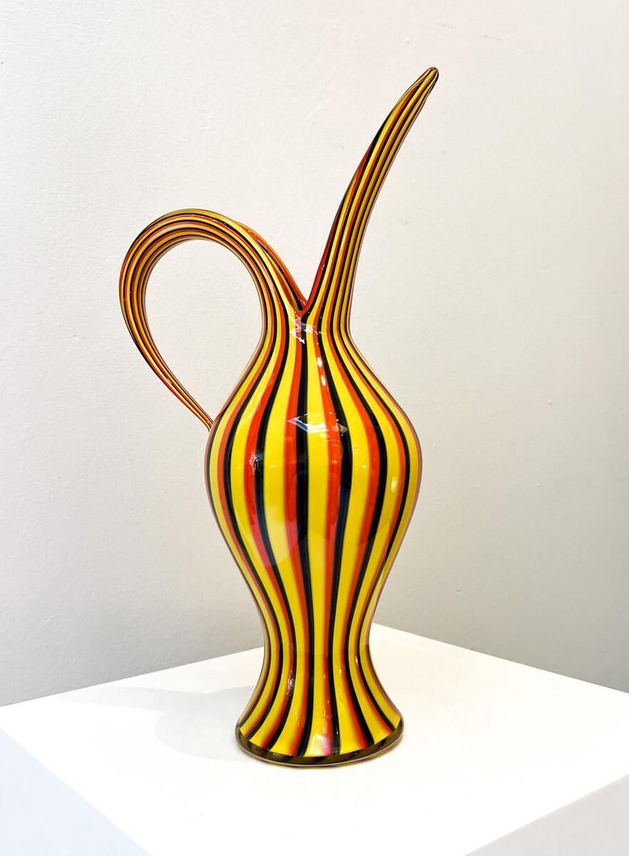 "Rigati" Carafe By Anna Gili For Salviati, Italy, 1990s photo 959.0