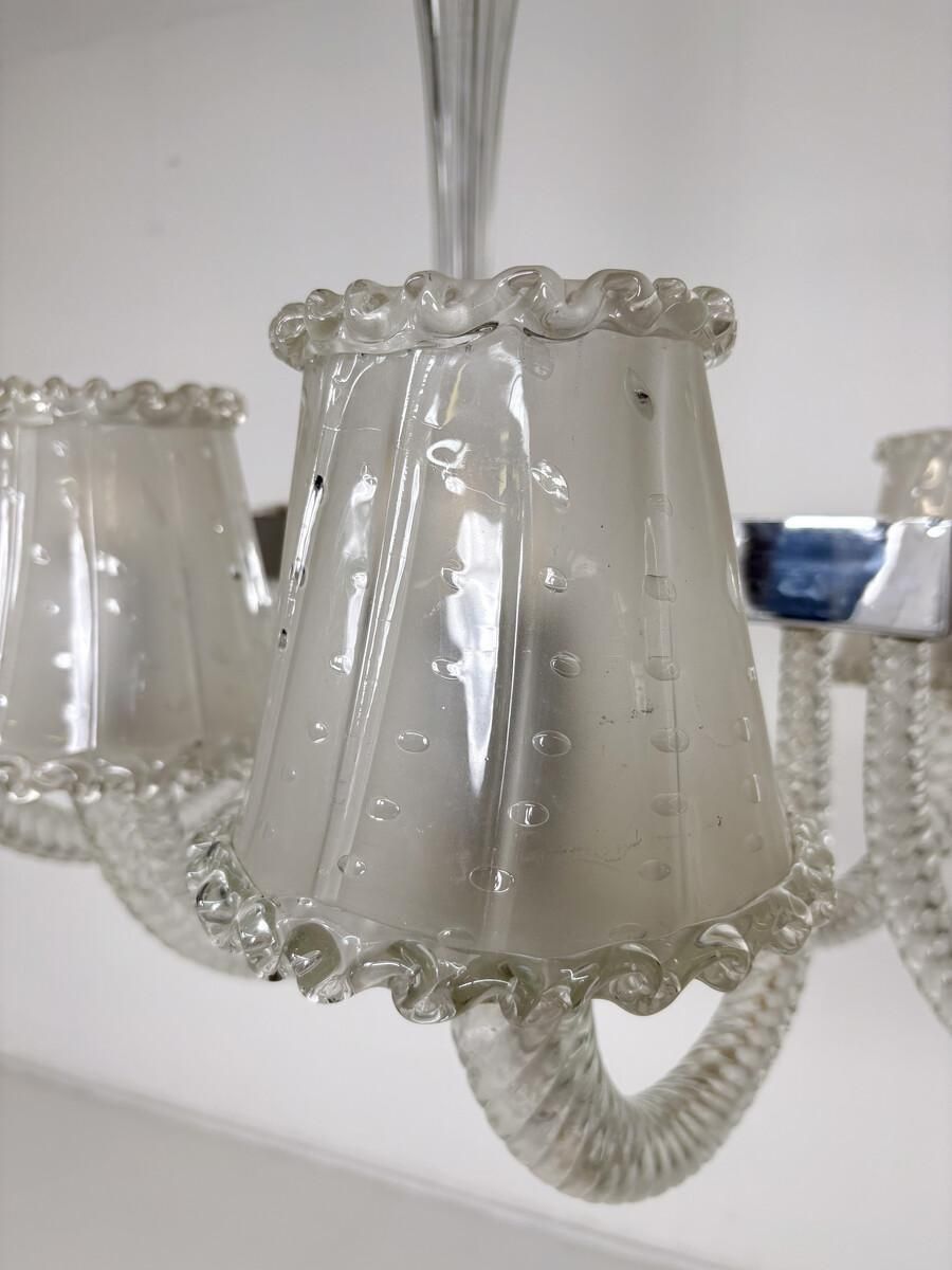 photo furniture Barovier And Toso Chandelier, Murano Glass   8 Sconces