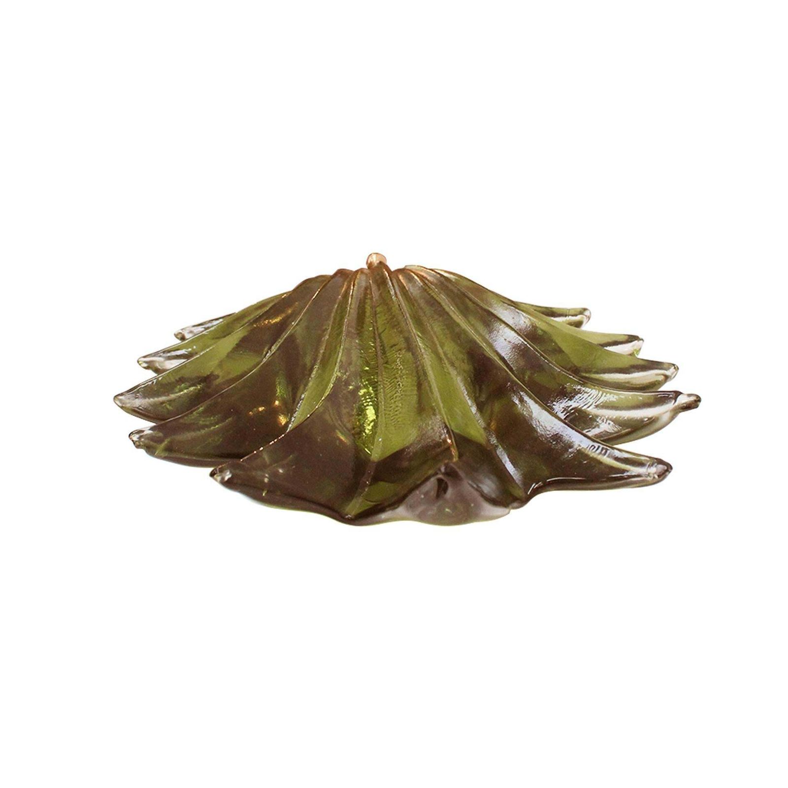 Set Of 4 Floral Murano Glass Wall Sconces In Green, Italian Art Glass Lighting photo Lighting
