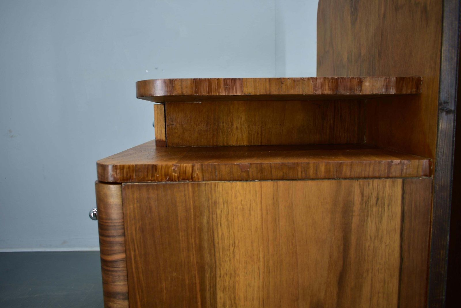 photo vinterior 1939s Pair Of Art Deco Bedside Tables, Czechoslovakia