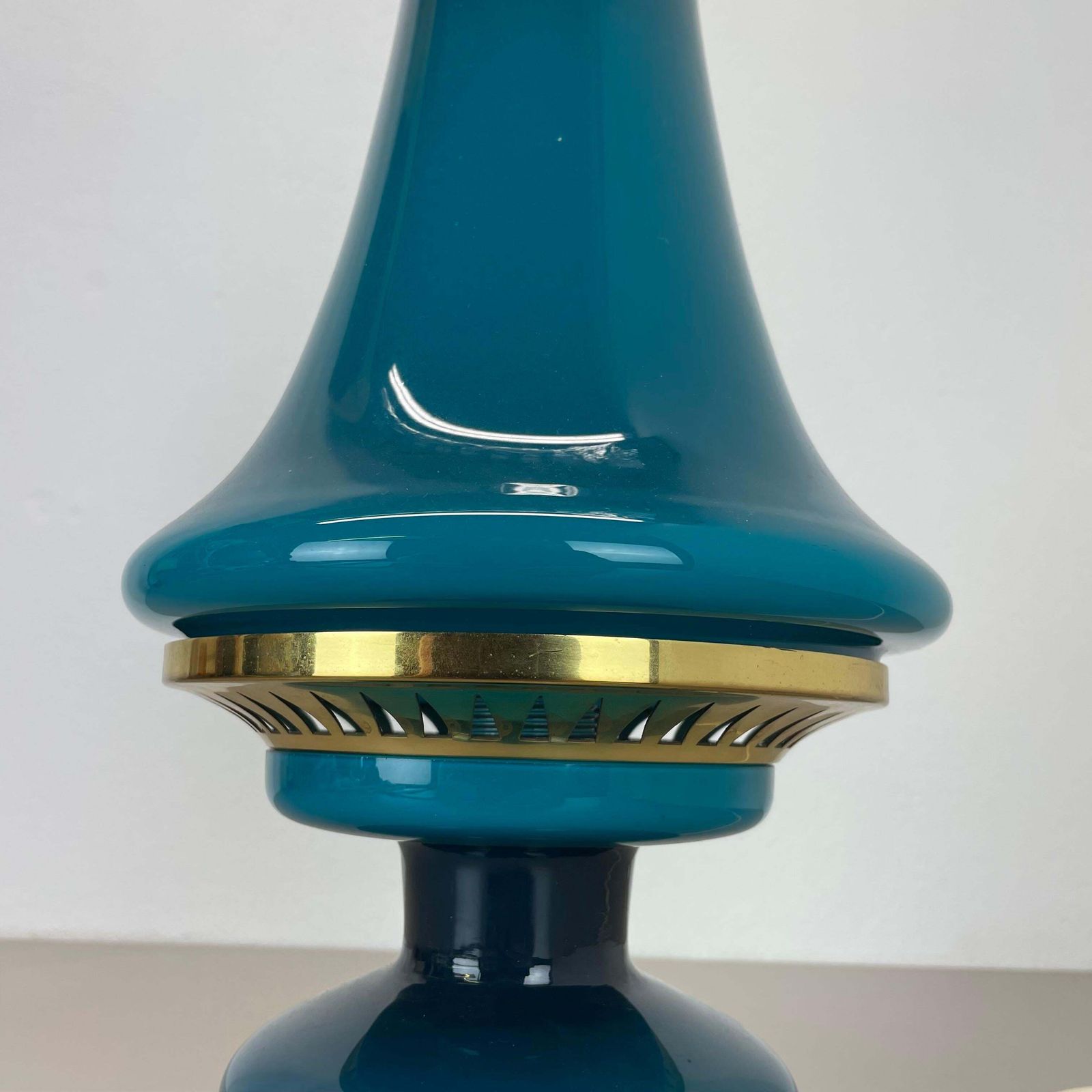 Green Glass Desk Lamp By Hans Agne Jakobsson For Haj Ab Markaryd, Sweden 1960s photo buy