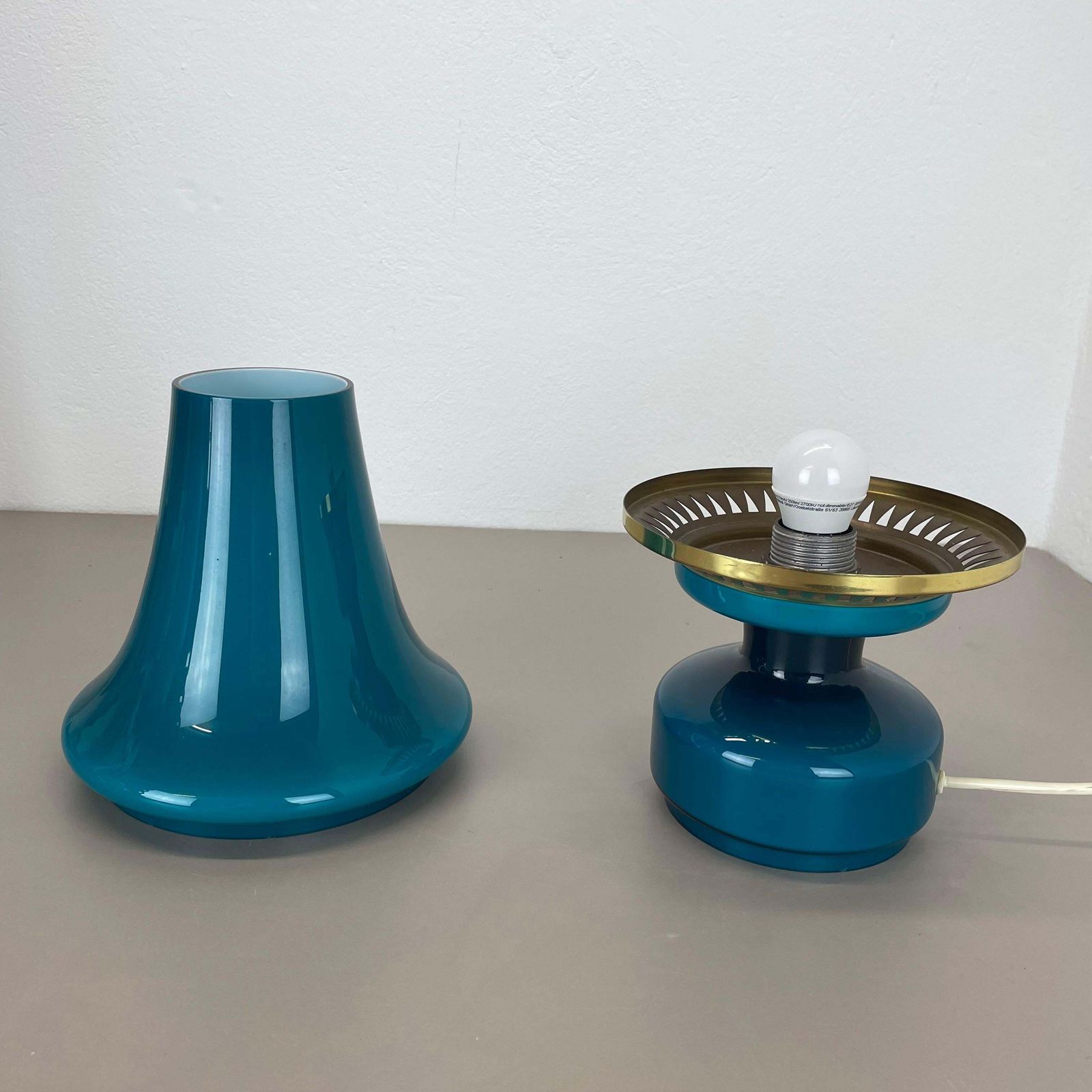 photo for sale Green Glass Desk Lamp By Hans Agne Jakobsson For Haj Ab Markaryd, Sweden 1960s
