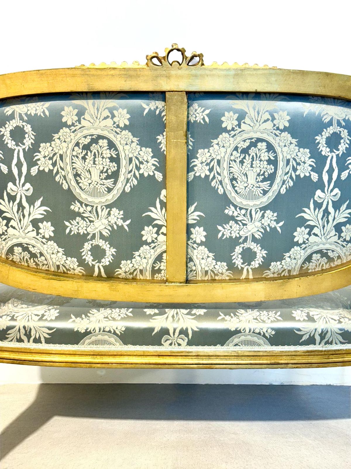 photo furniture Louis XVI Style French Carved And Gilded Sofa, 19th Century