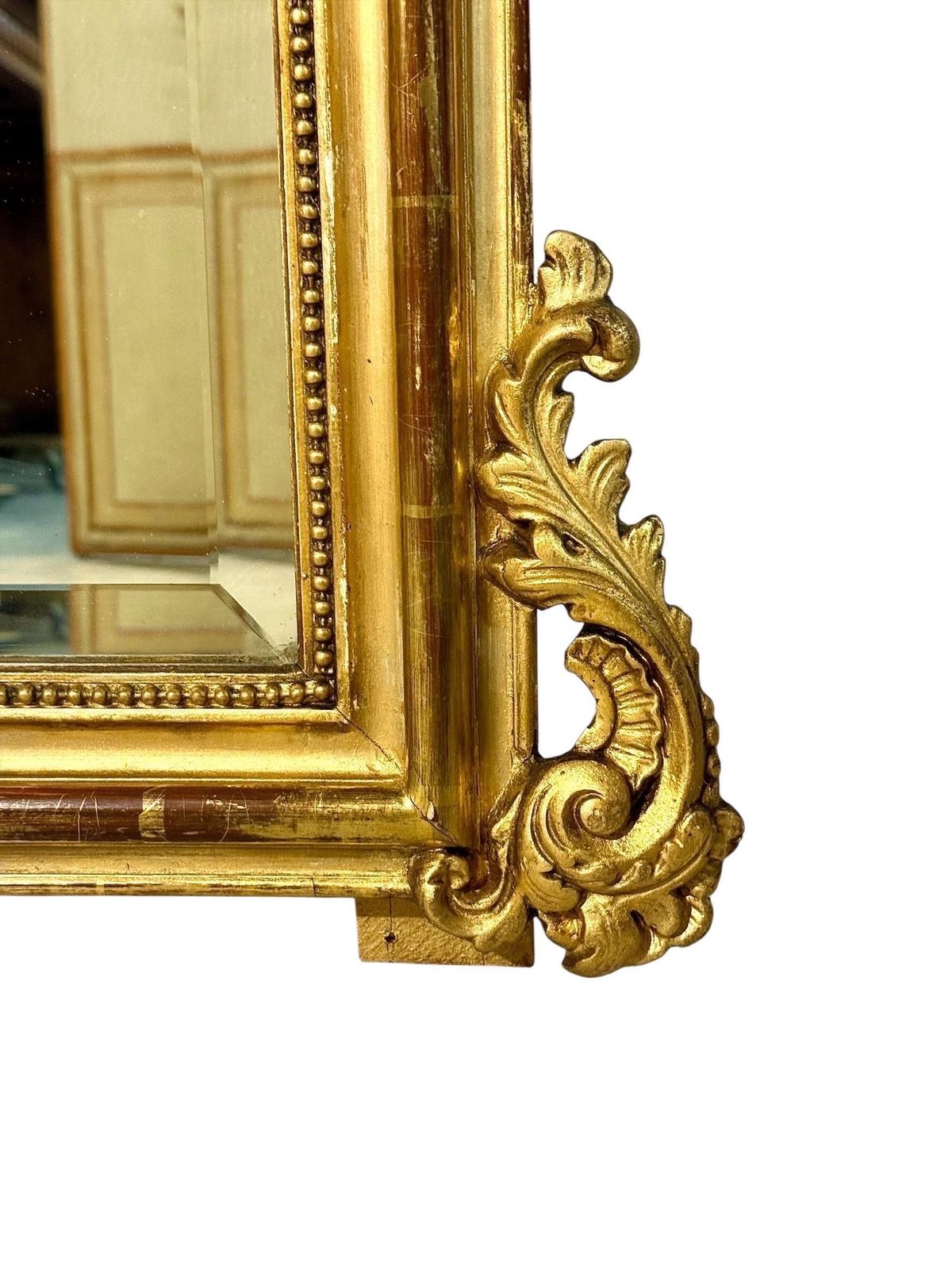 19th Century French Louis XV Giltwood Parisian Mirror photo furniture