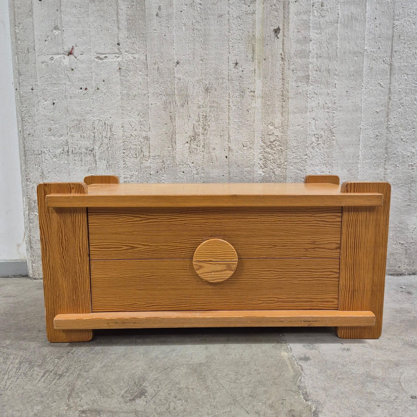Chest Of Drawers In Solid Pine, By Swed Form Skillingaryd, Swedish Brutalism photo furniture