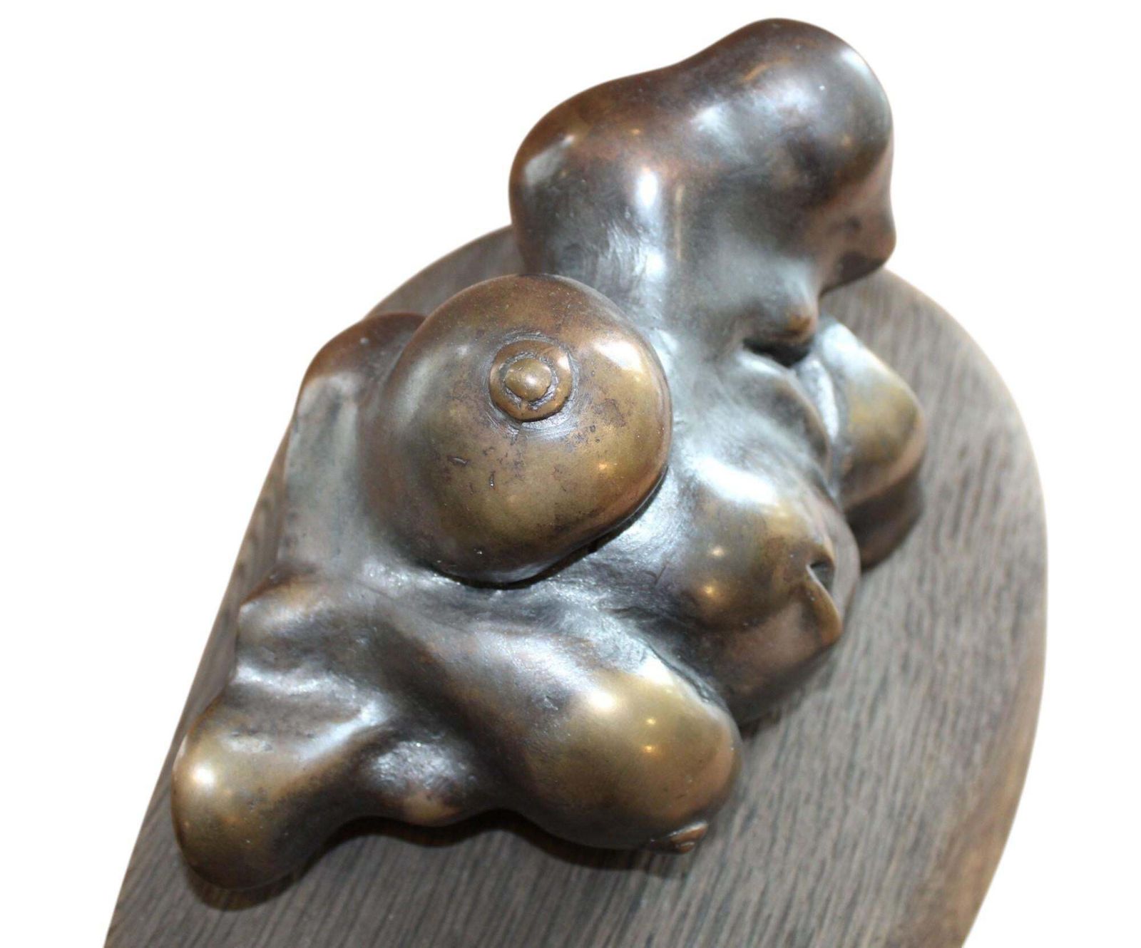 Ivars Mikelsonstorso Xxl , Bronze/Wood H 15 Cm; L 30cm; W 20 Cm2021 photo for sale