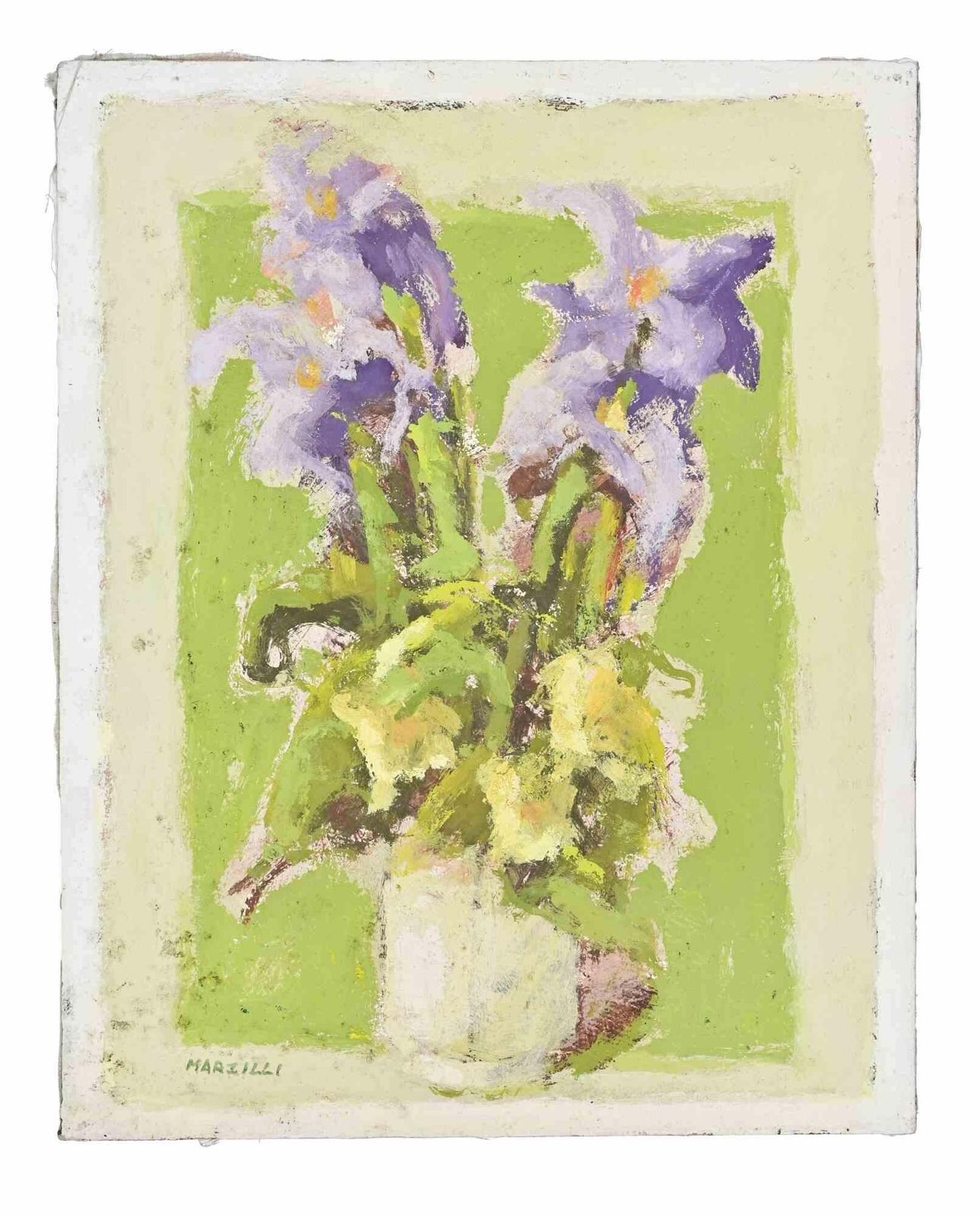 Franco Marzillistill Life   Oil Painting By Franco Marzilli   1970s1970s