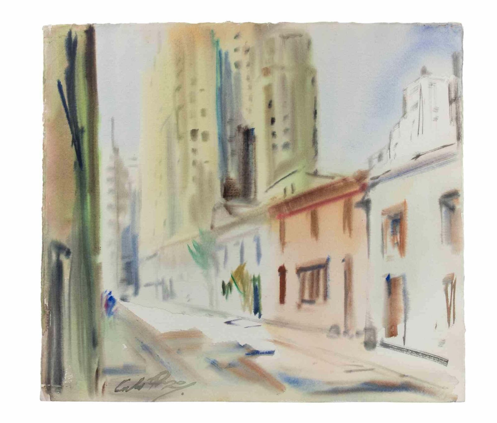 Carlo Ravagnanview Of New York   Drawing By Carlo Ravagnan   1970s1970s photo furniture