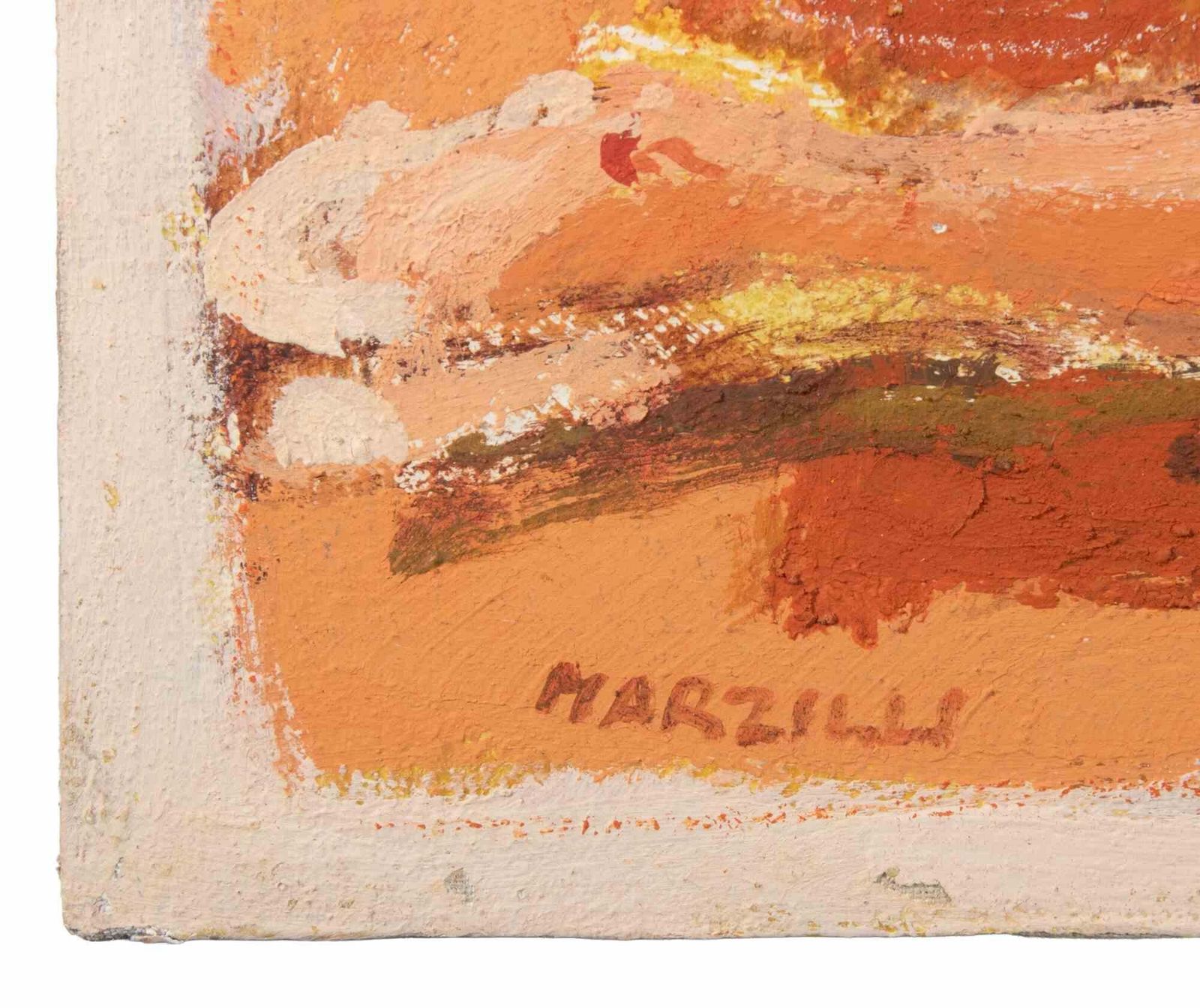 Franco Marzilliballerina On A Red Background   Oil Painting By Franco Marzilli   1970s1970s photo Art