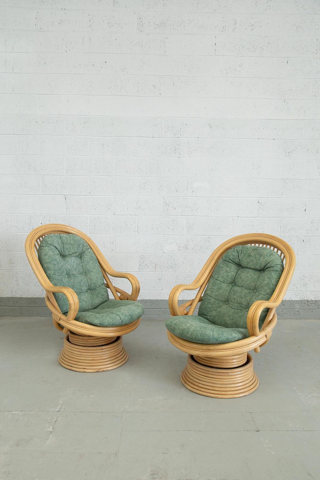 Rattan And Bamboo Rocking Armchairs Attributed To Axel Enthoven photo furniture
