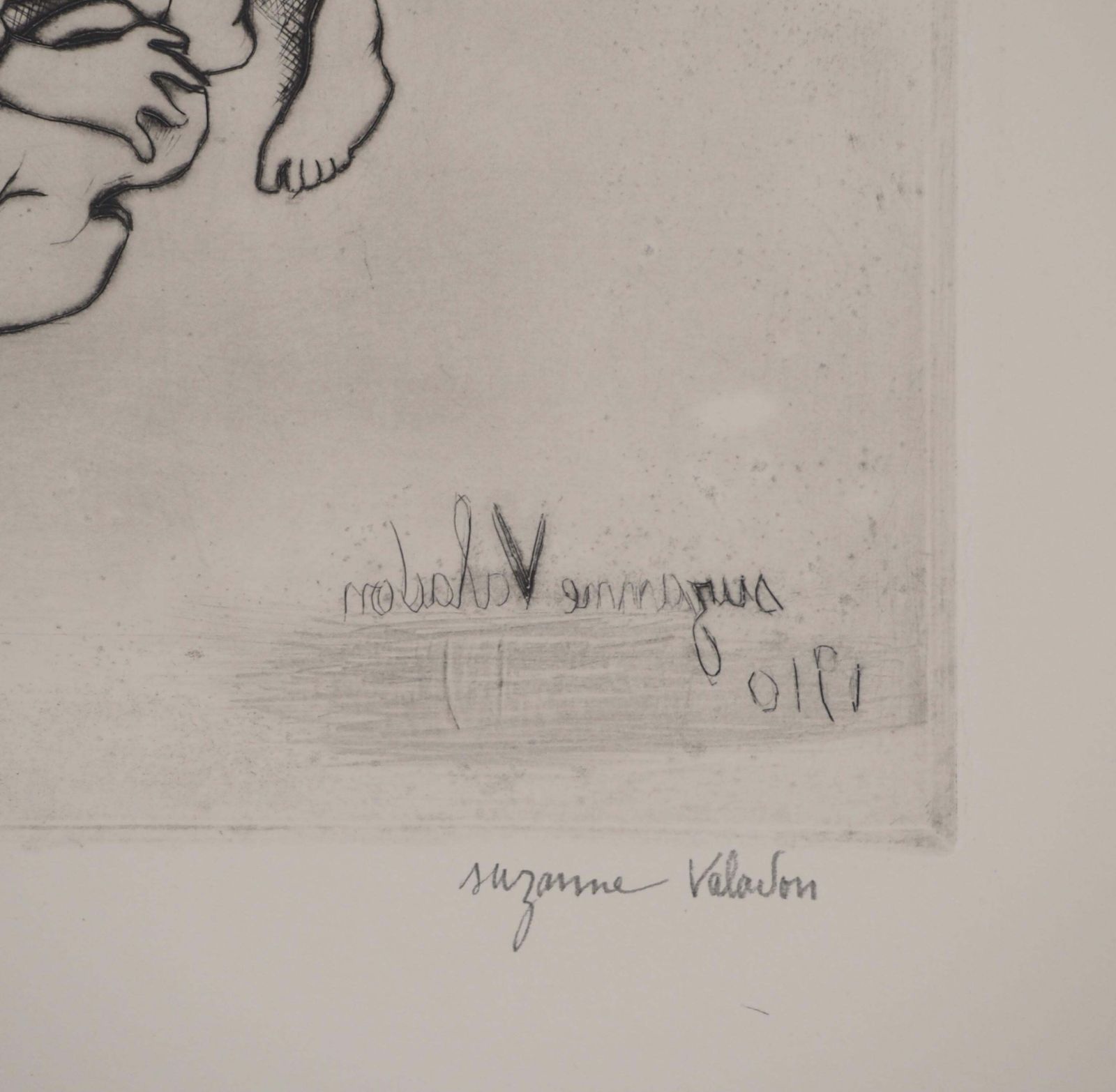 Suzanne Valadonmother And Son   Original Etching Signed (Petrides #E15)1932 photo Art