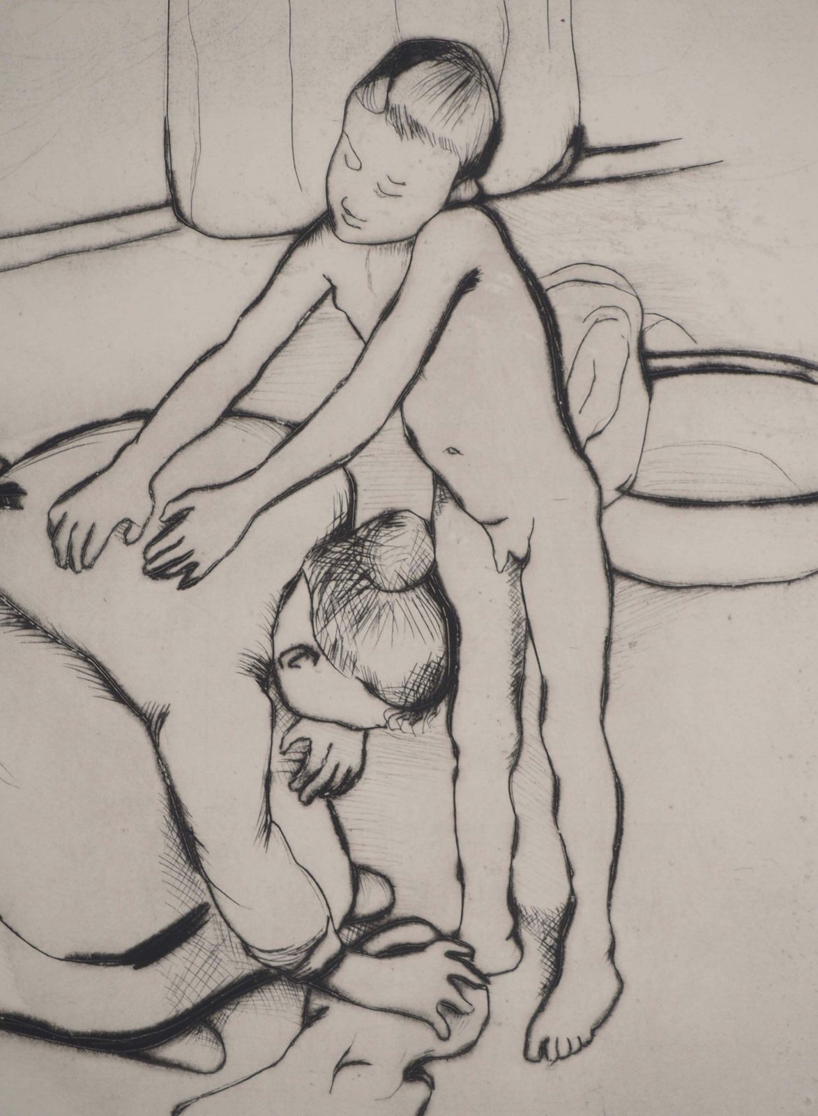 Suzanne Valadonmother And Son   Original Etching Signed (Petrides #E15)1932 photo 1304.0