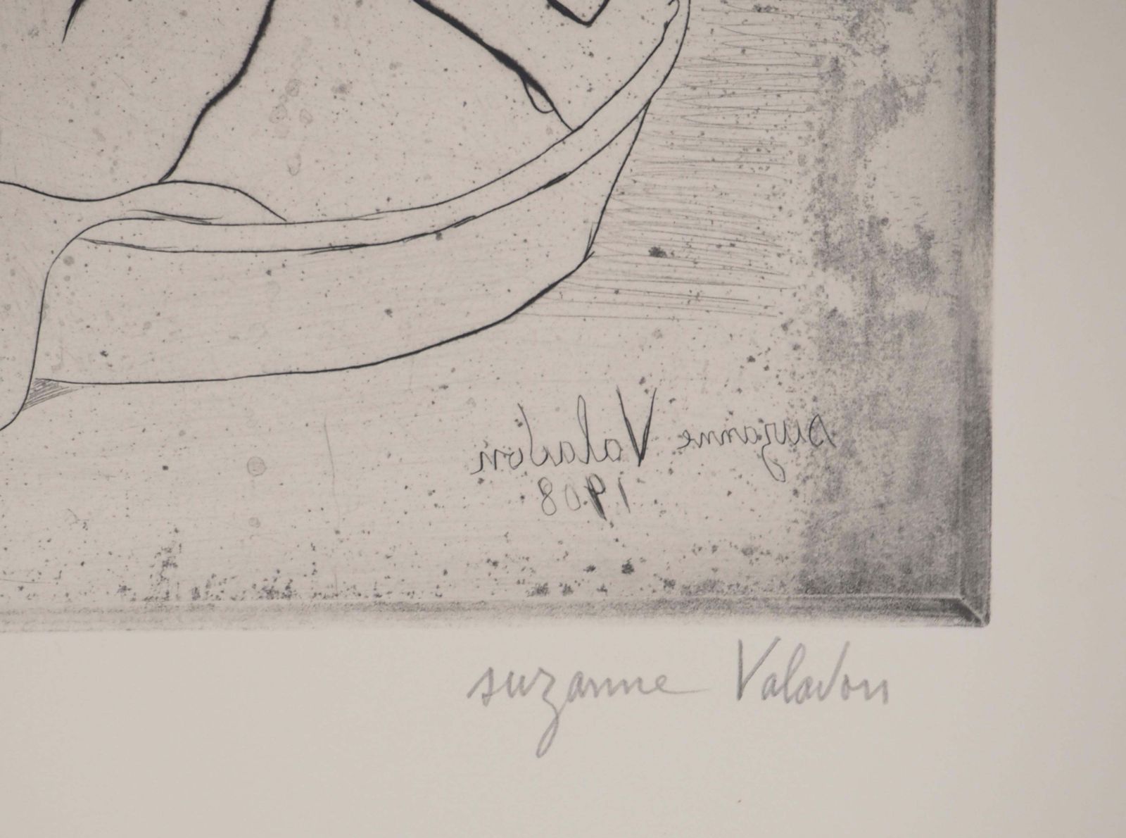 Suzanne Valadonmary In The Tub Sponging Herself   Original Etching Signed (Petrides #E13)1932 photo furniture