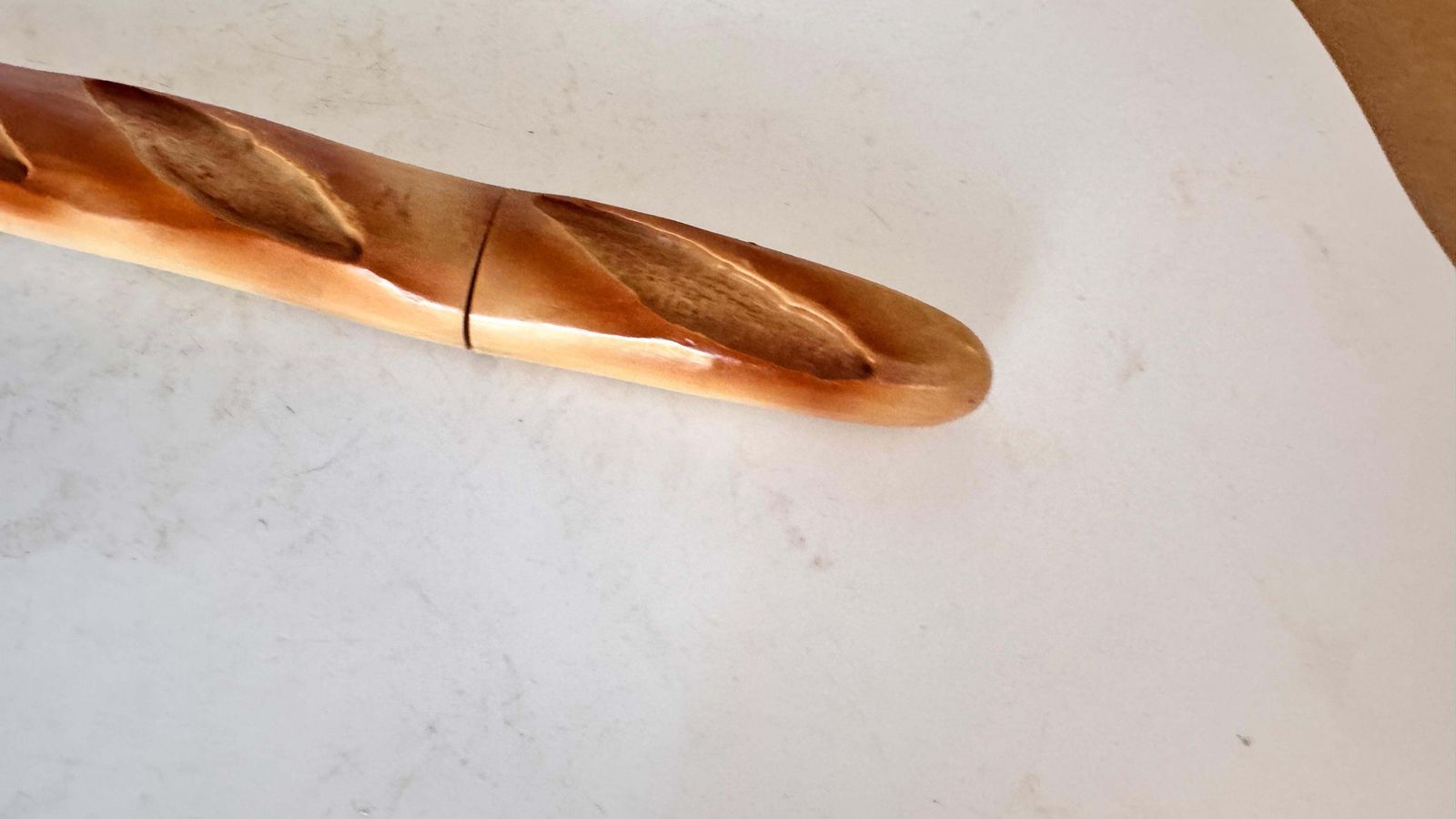 French Baguette Knife – Wood & Metal Trompe L’œil – France, 20th Century photo 479.0
