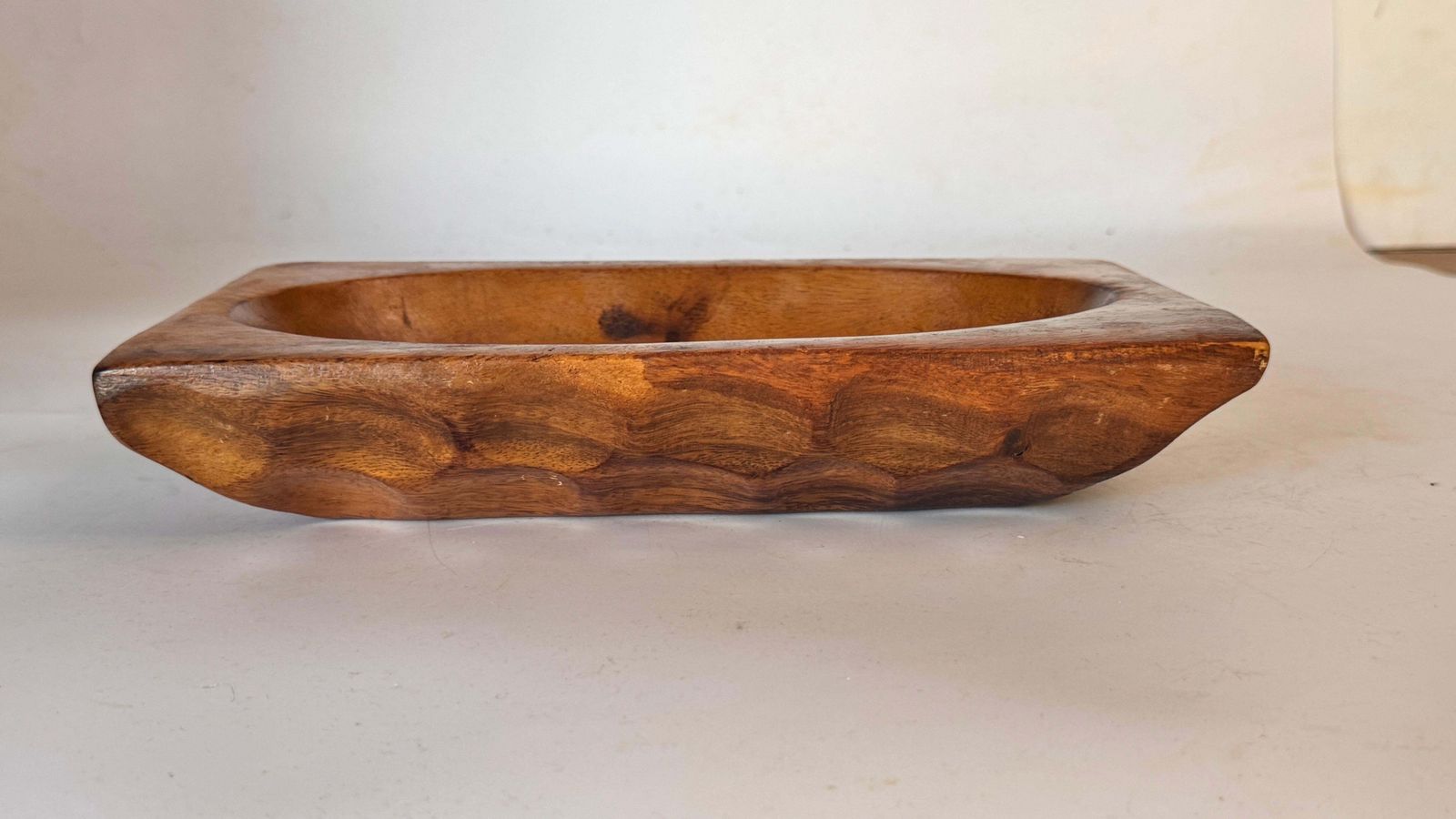 Brutalist Carved Wood Vide Poche– In The Style Of Alexandre Noll France 1950 photo Home Decor