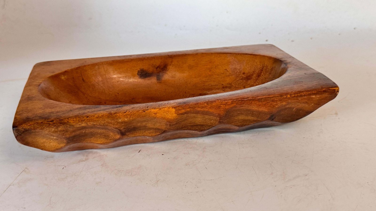 Brutalist Carved Wood Vide Poche– In The Style Of Alexandre Noll France 1950 photo 470.0