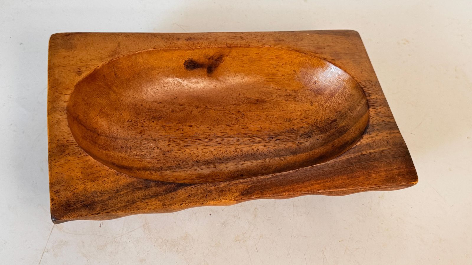 Brutalist Carved Wood Vide Poche– In The Style Of Alexandre Noll France 1950 photo vinterior