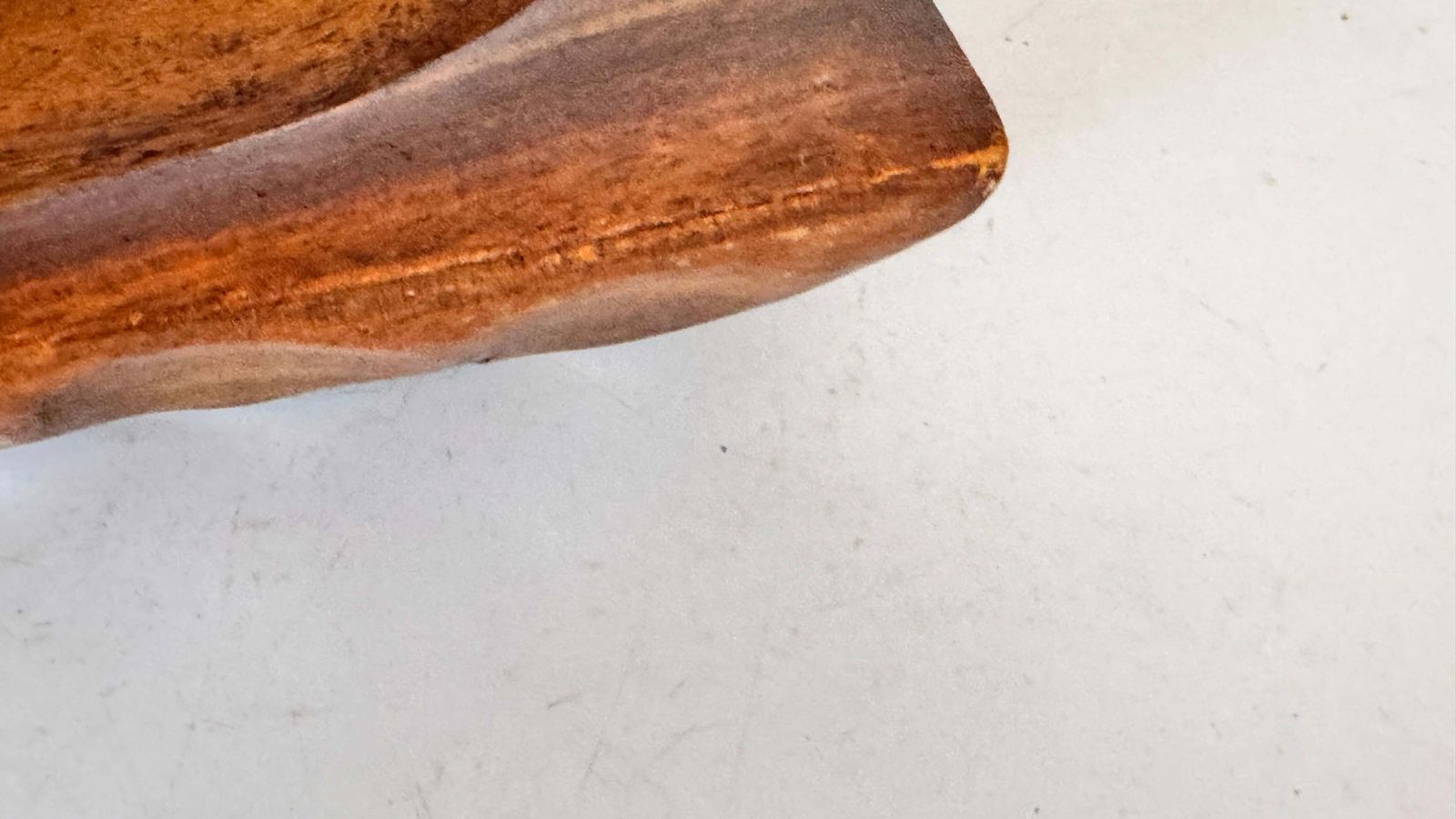 Brutalist Carved Wood Vide Poche– In The Style Of Alexandre Noll France 1950 photo vintage