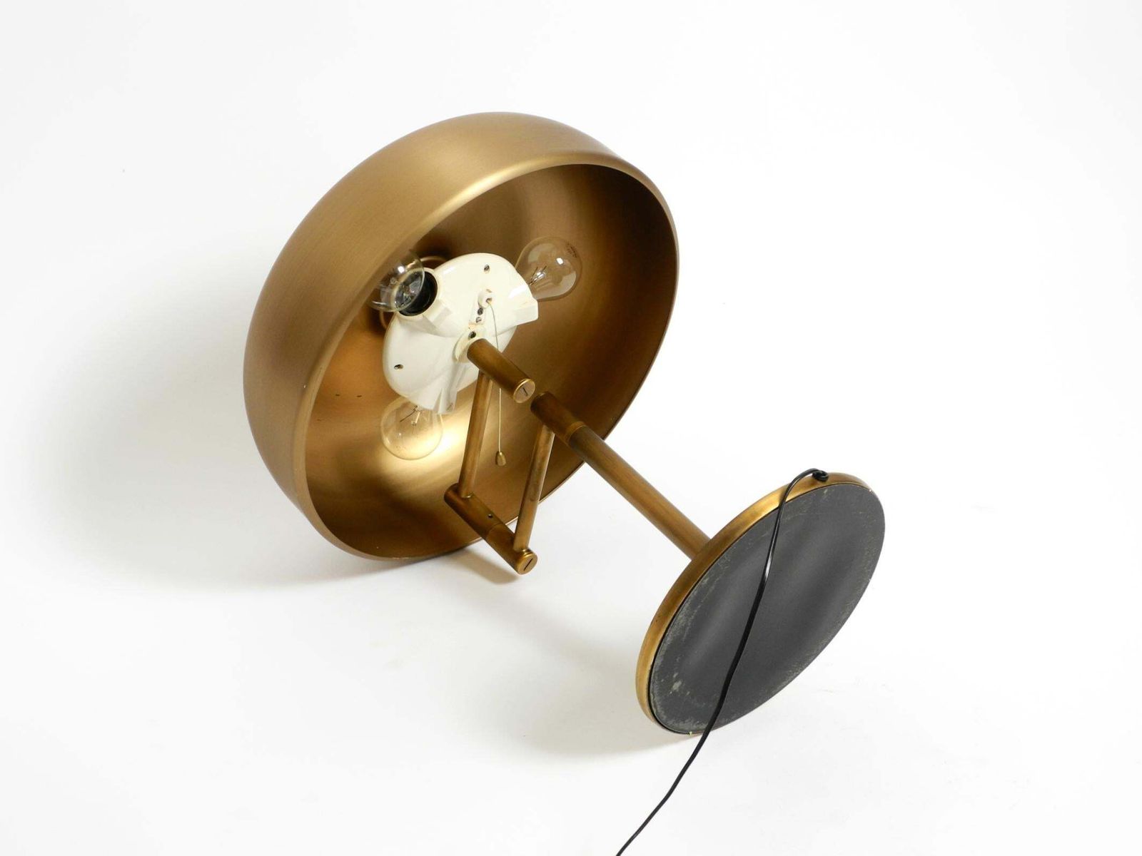 photo for sale Extraordinary Heavy 1960s Xxl Brass Table Lamp By Staff With A Swivel Joint