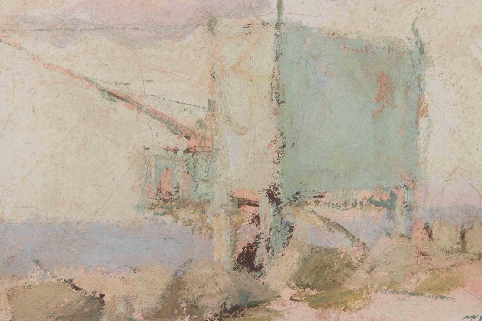Franco Marzilliseaview   Oil Painting By Franco Marzilli   1970s1970s photo for sale