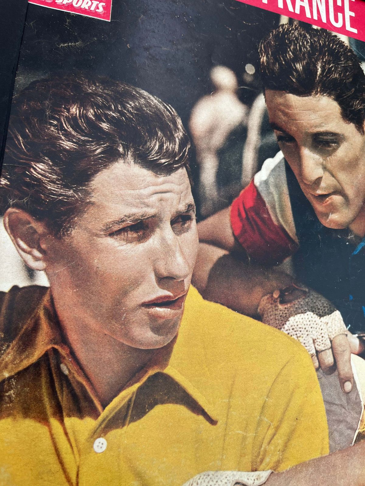Vintage Tour De France Jacques Anquetil Vintage Cycling Poster 1958 photo furniture