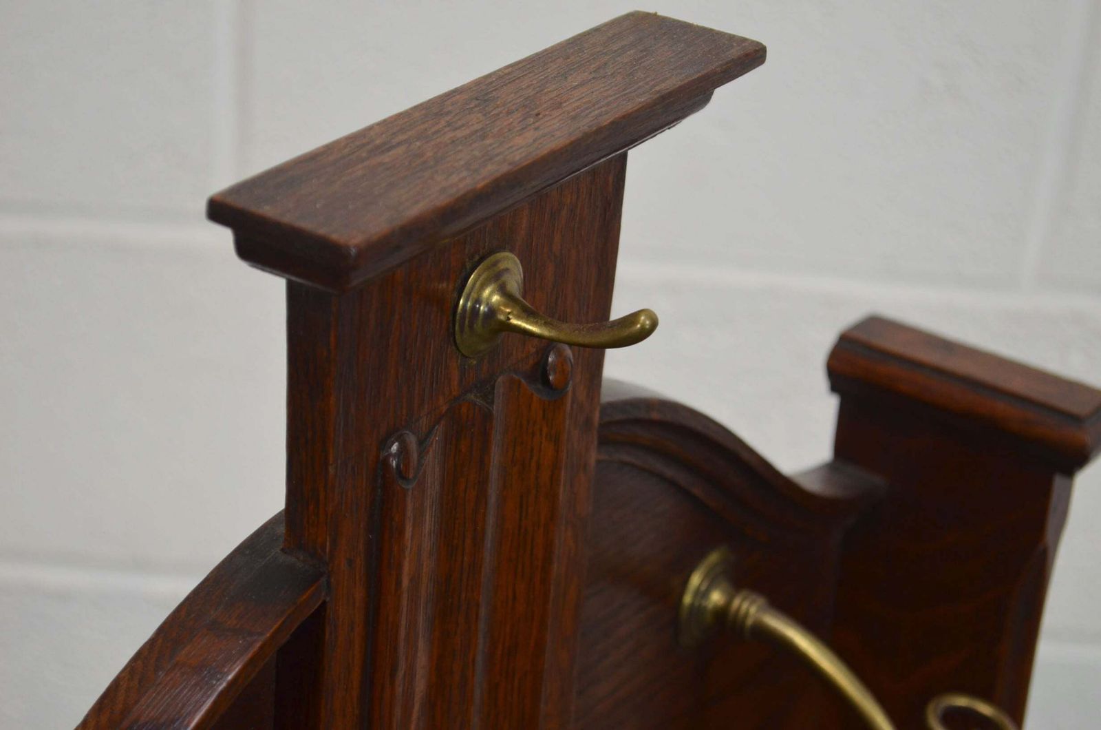 A High Victorian Late 19th Century Oak & Brass Umbrella Stand photo buy