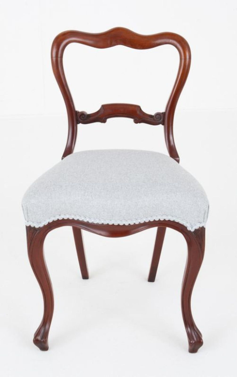 Set 6 Victorian Balloon Back Dining Chairs Mahogany photo furniture
