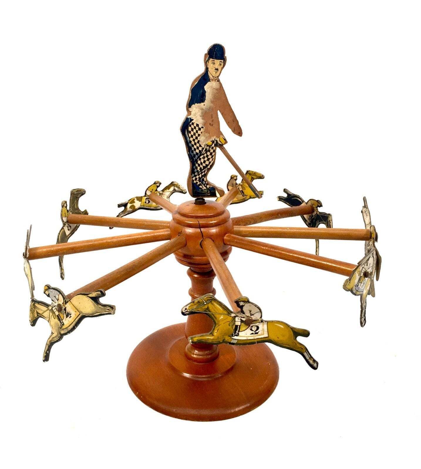 Antique 1920s Wooden Charlie Chaplin "Eureka" Horse Racing Bet Game / Art Deco photo buy