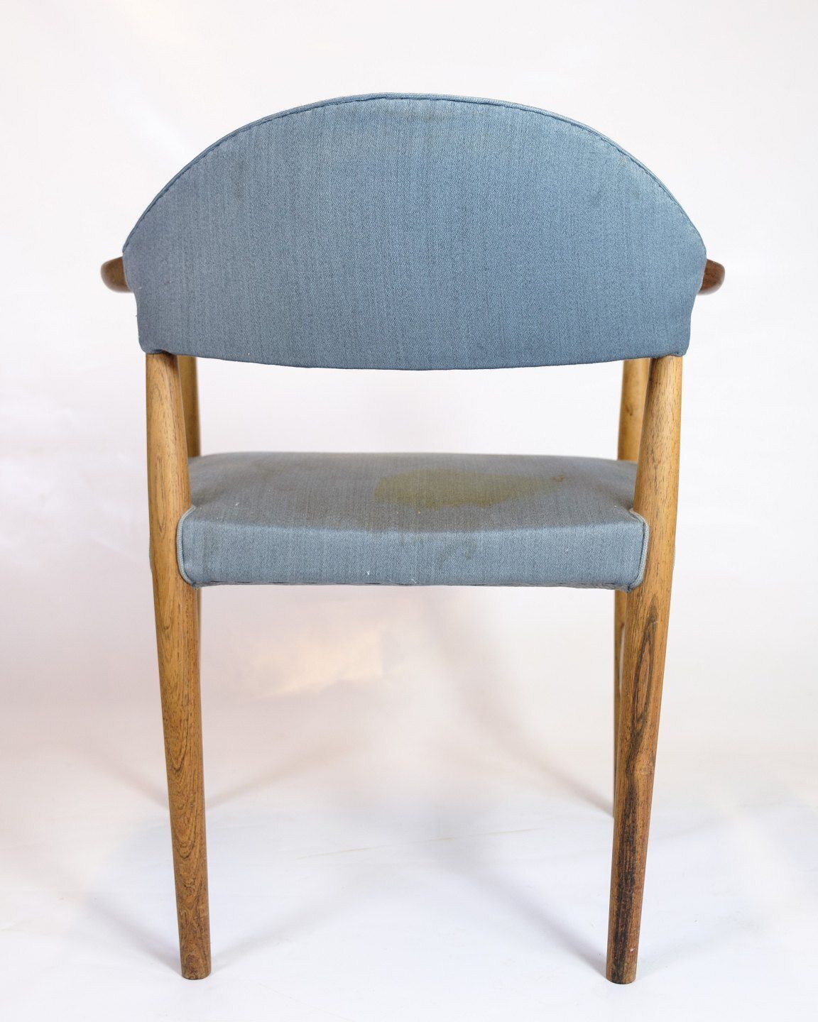 Armchair  Teak  Seat In Blue Fabric  Kurt Olsen  Danish Design  1960s photo vintage