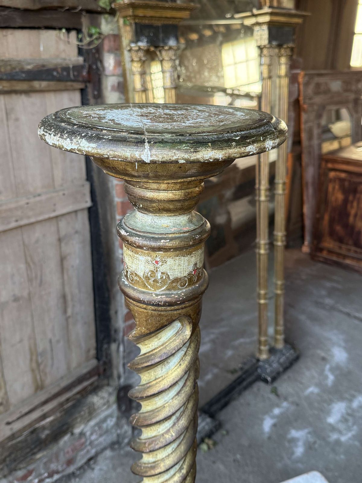 Italian Florentine Wooden Stand photo Home Decor