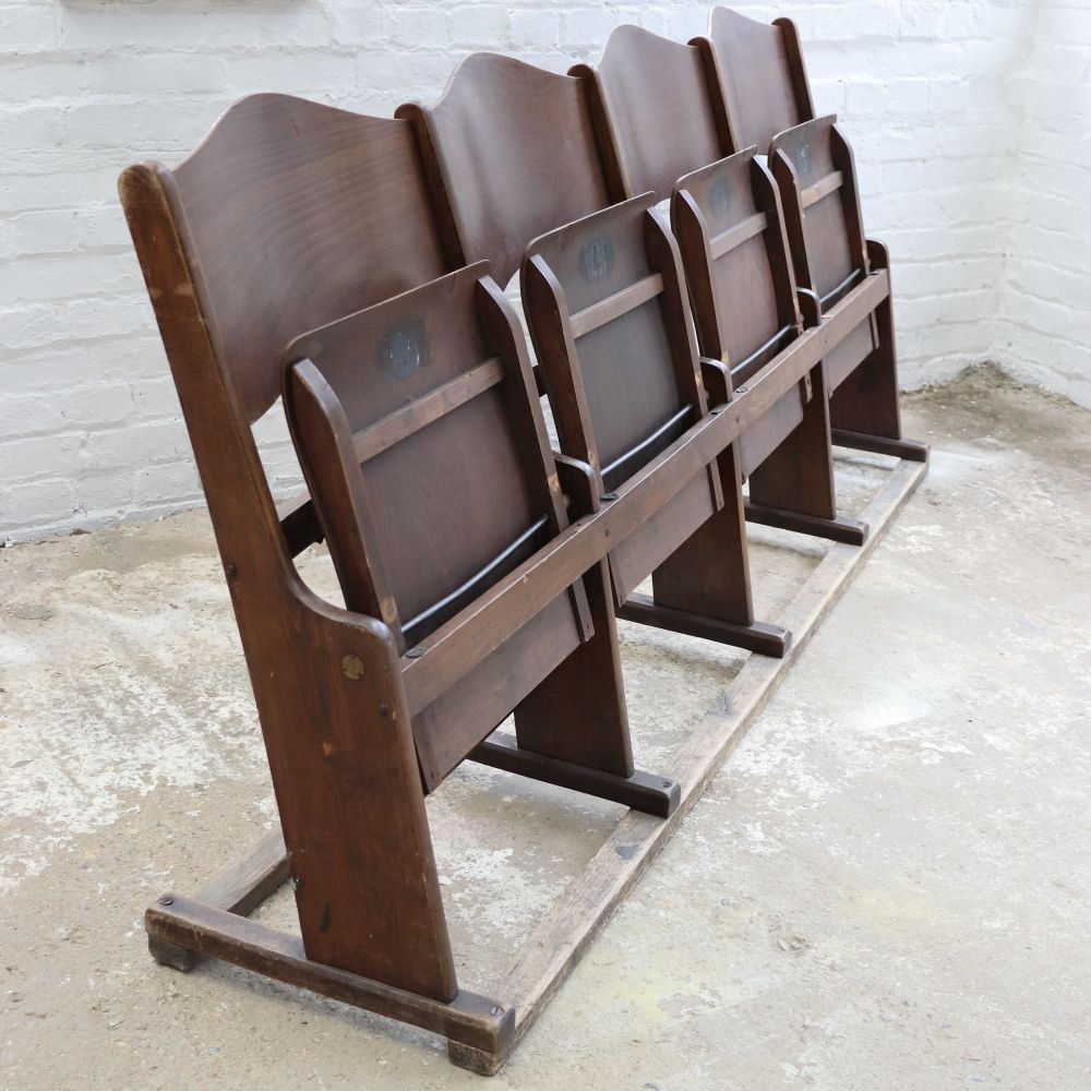 595.0 Beautiful Vintage Czech Theatre Seats photo
