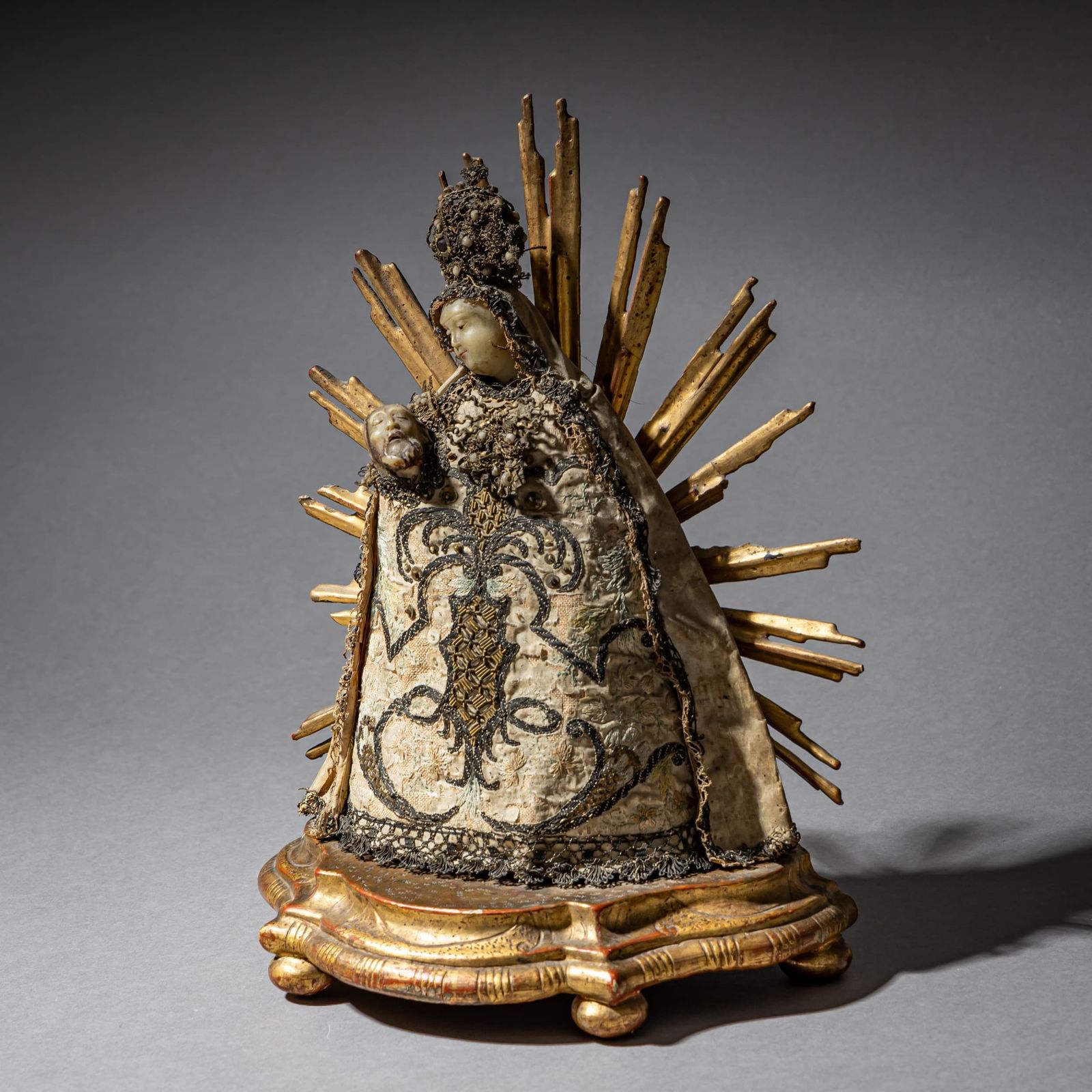 Baroque Wax Figure Of The Madonna, Germany, 18th Century photo Art