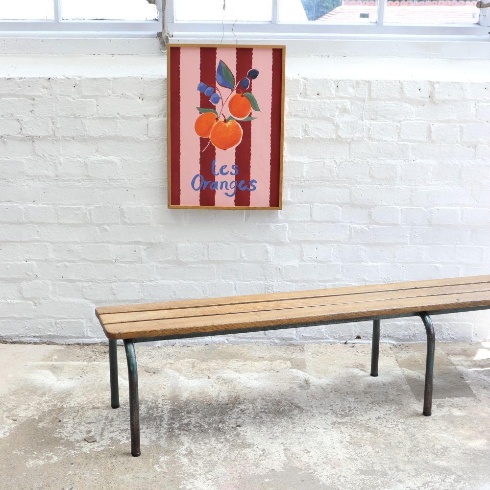 Vintage Stella Children's French School Bench photo buy