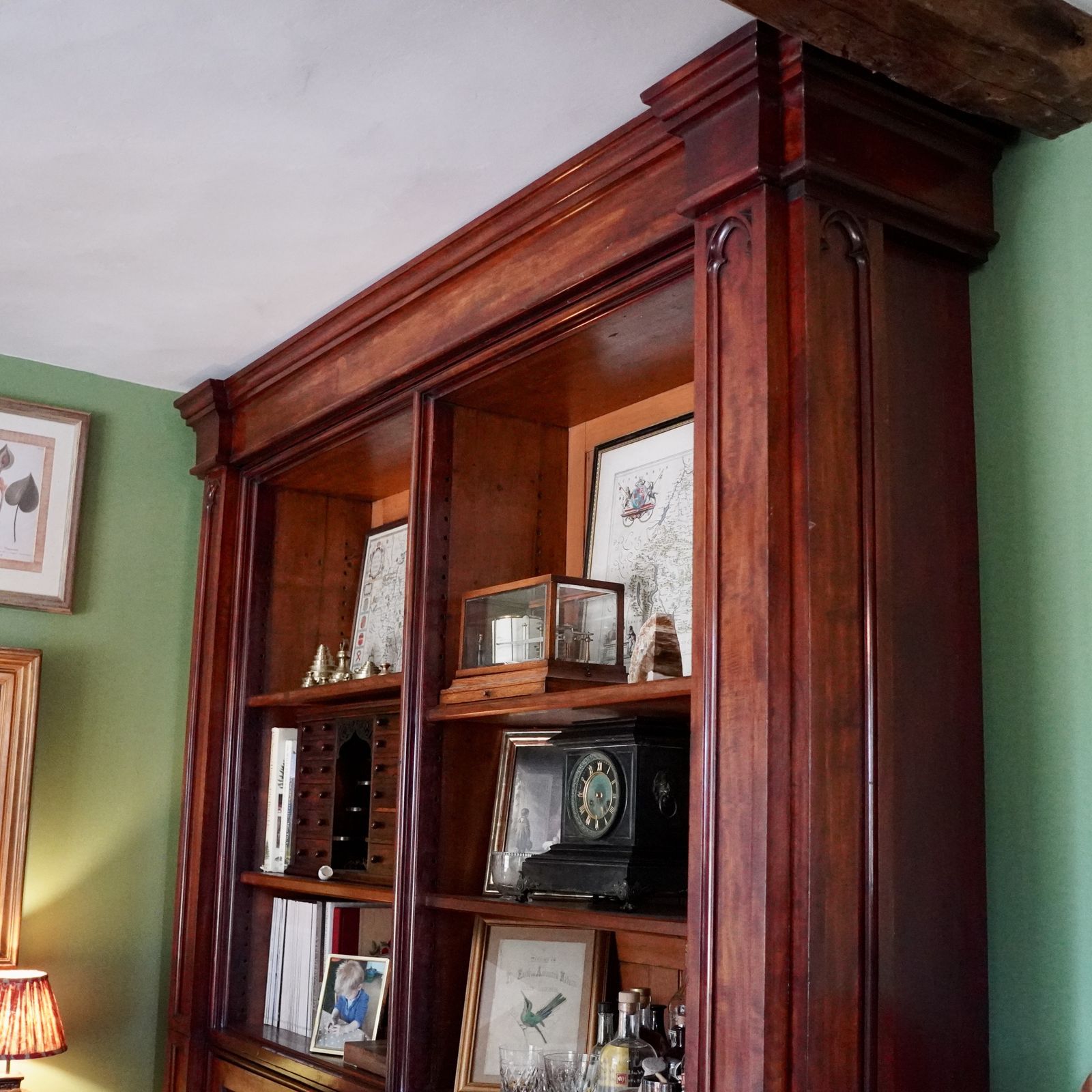 photo furniture Gothic Revival Mahogany Library Bookcase