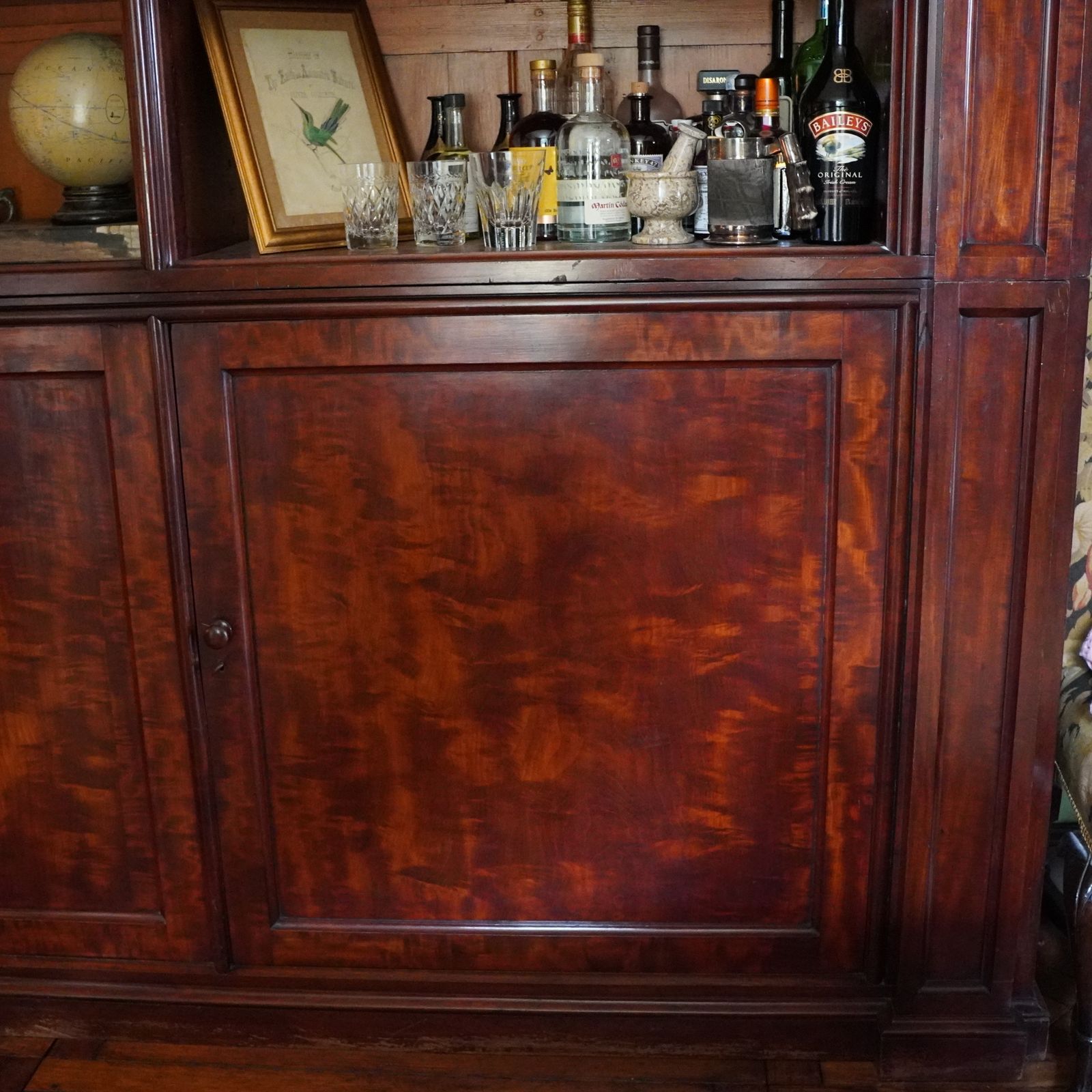 photo for sale Gothic Revival Mahogany Library Bookcase