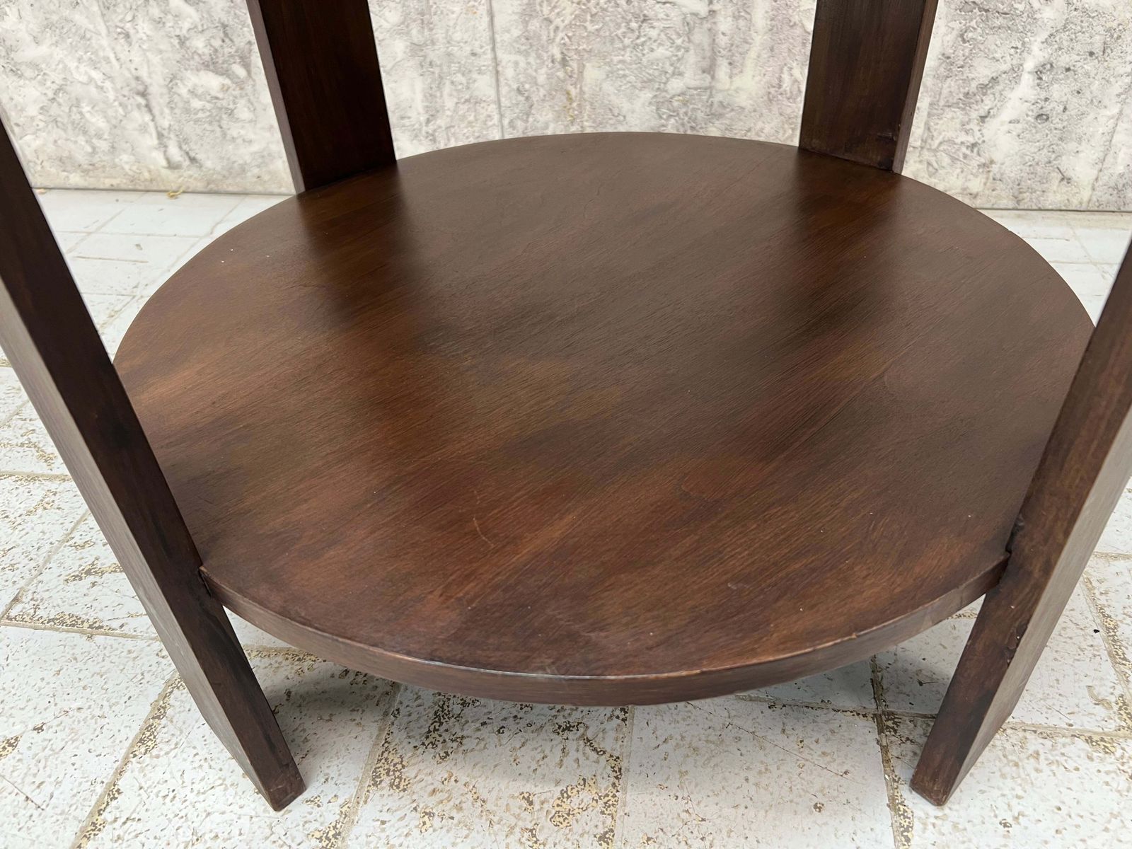 photo furniture Dark Wooden Art Deco Gueridon Side Table