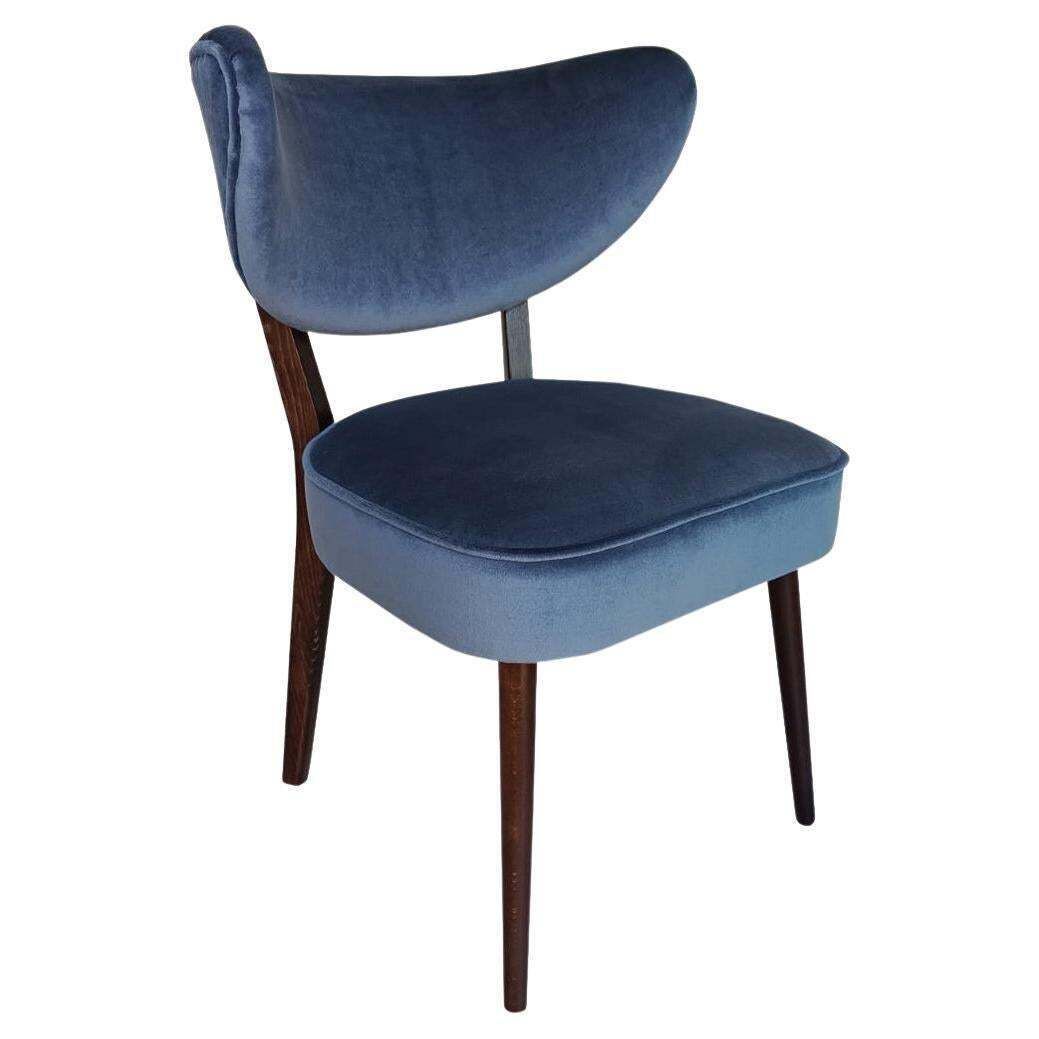 Vintola Studio Dining Chair, Navy Blue Velvet Perennials Fabric, Europe, Poland photo vinterior