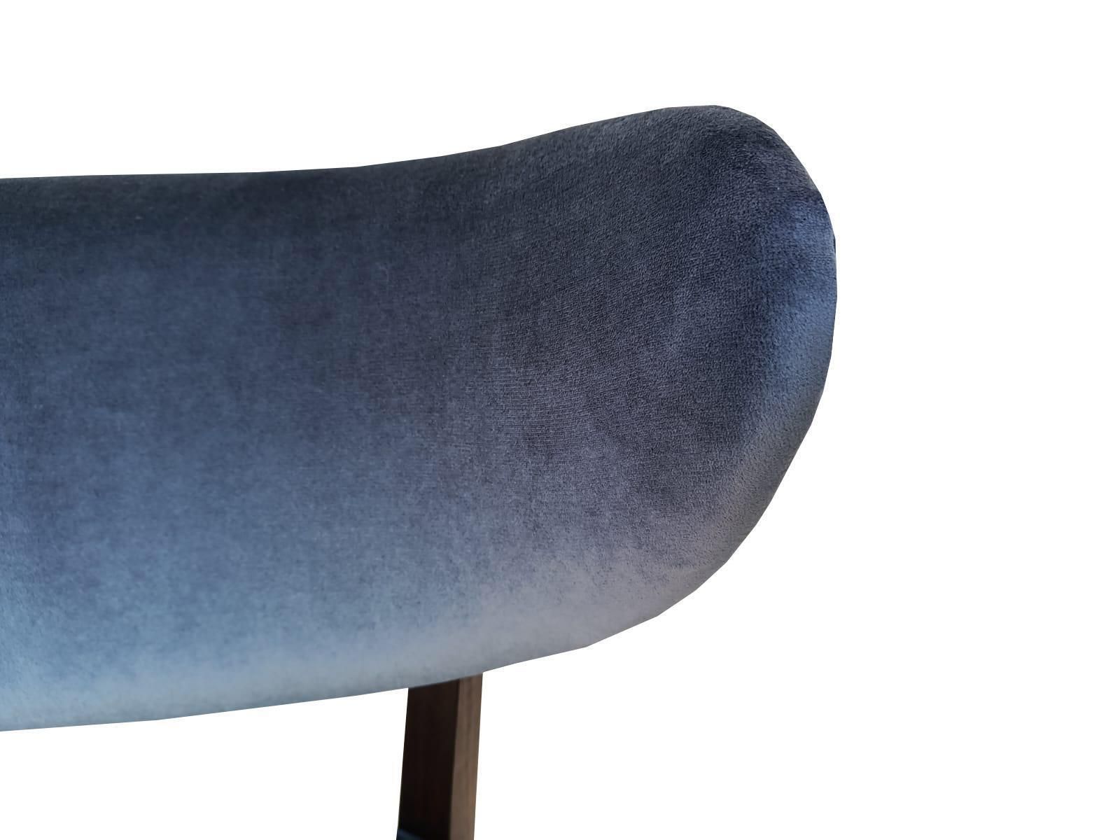 photo for sale Vintola Studio Dining Chair, Navy Blue Velvet Perennials Fabric, Europe, Poland