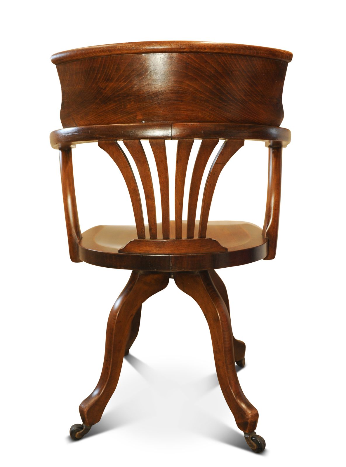 A Victorian Hand Crafted Mahogany Classic Clerks Revolving Desk Chair With Shaped Seat photo buy