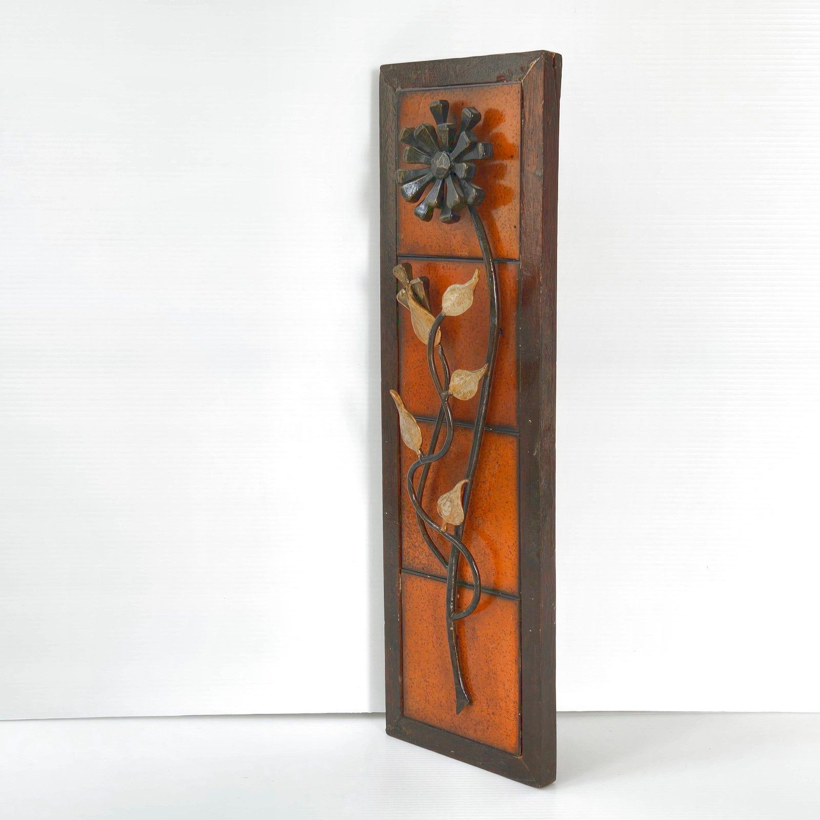 Vintage 1970s Pop Ceramic Wood & Metal Retro Wall Decor 70s photo furniture
