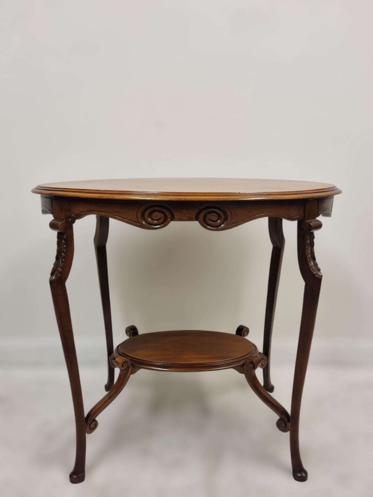 Antique Edwardian Mahogany Two Tier Occasional Table / Servants Wooden Table / Edwardian (1901 1920) Time Period photo for sale