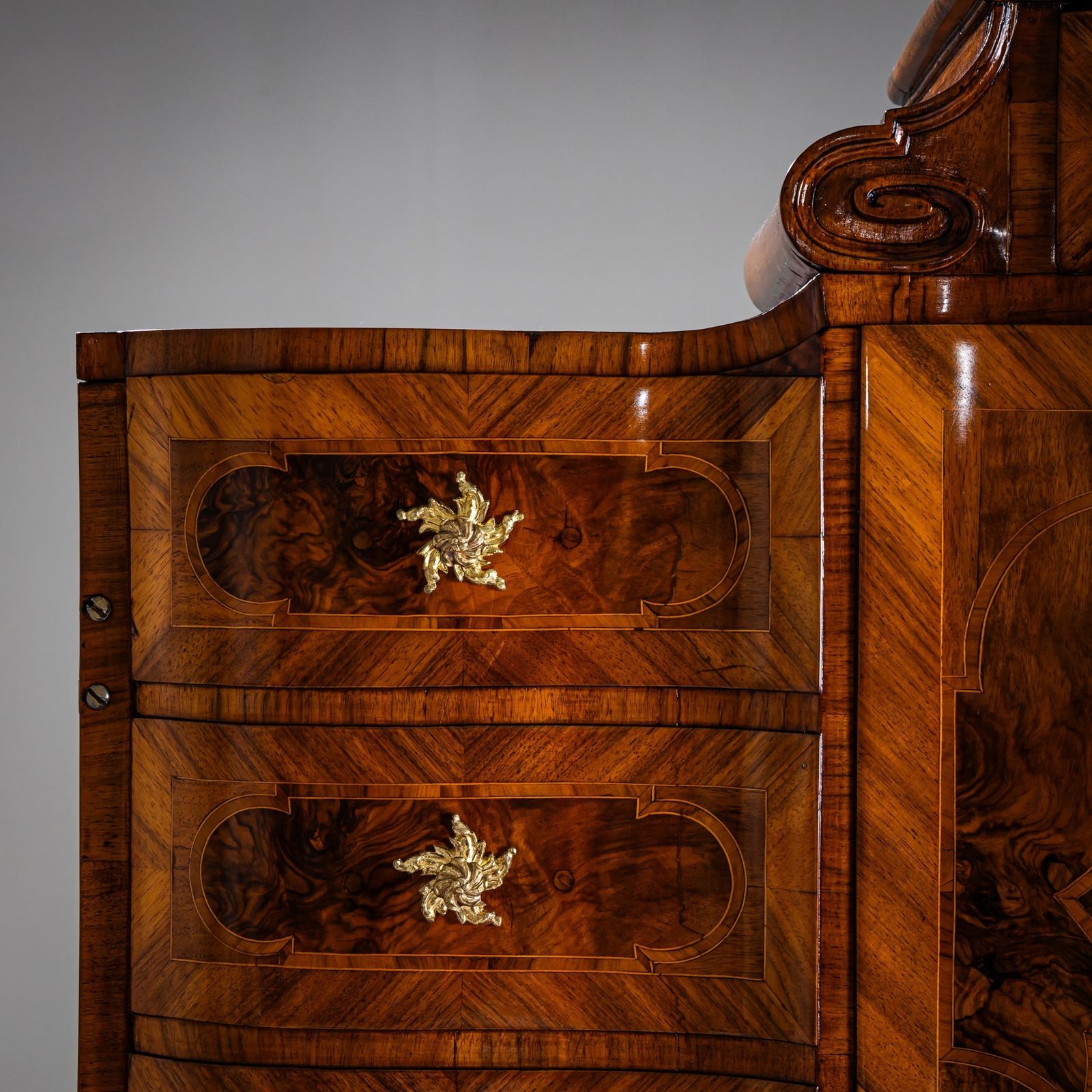 Baroque Trompe L’œil Cabinet, Southern Germany, Mid 18th Century photo vintage
